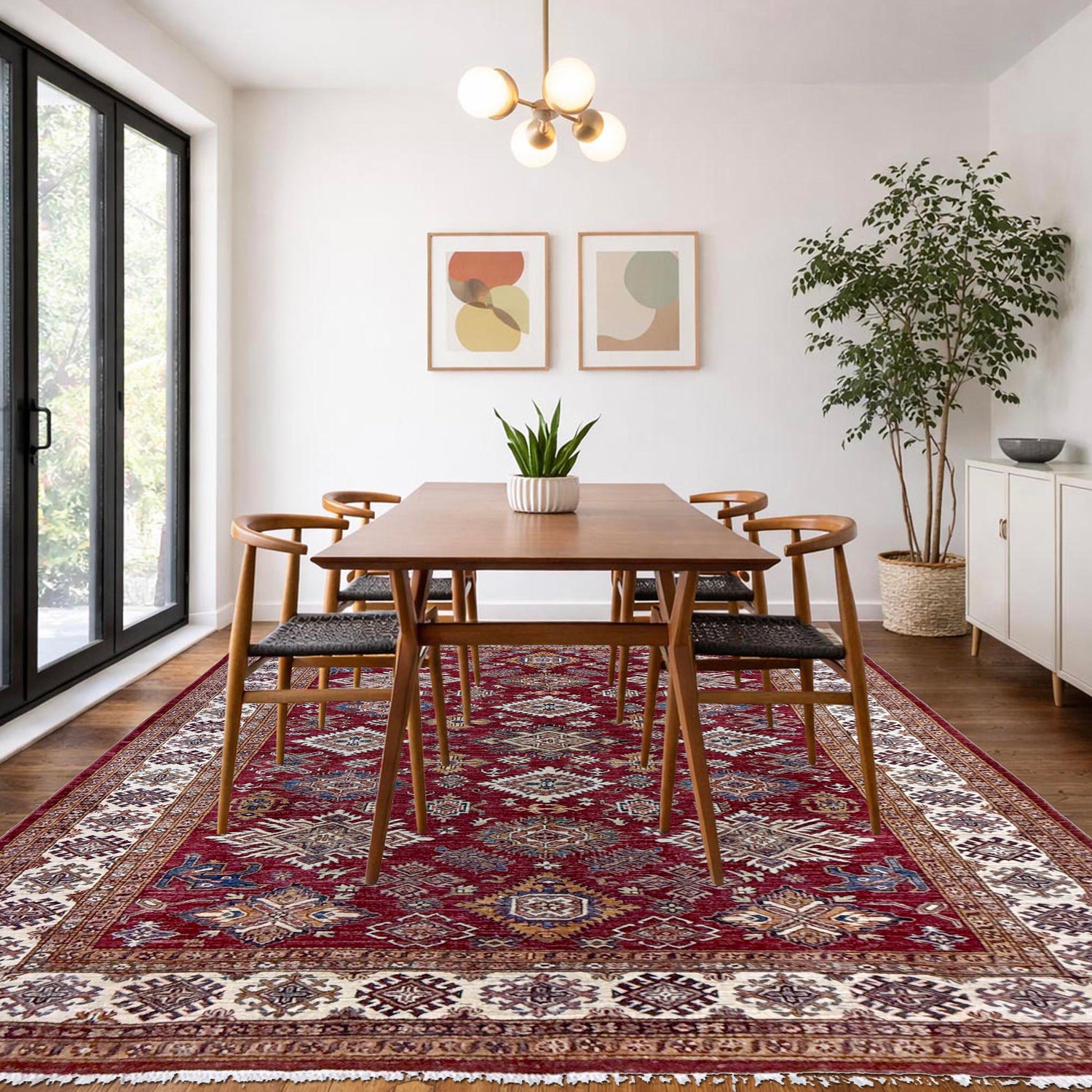 Premium Hand Knotted Kazak Rug 6' 11" x 10' 1" ft / 212 x 307 cm - No. Y39561