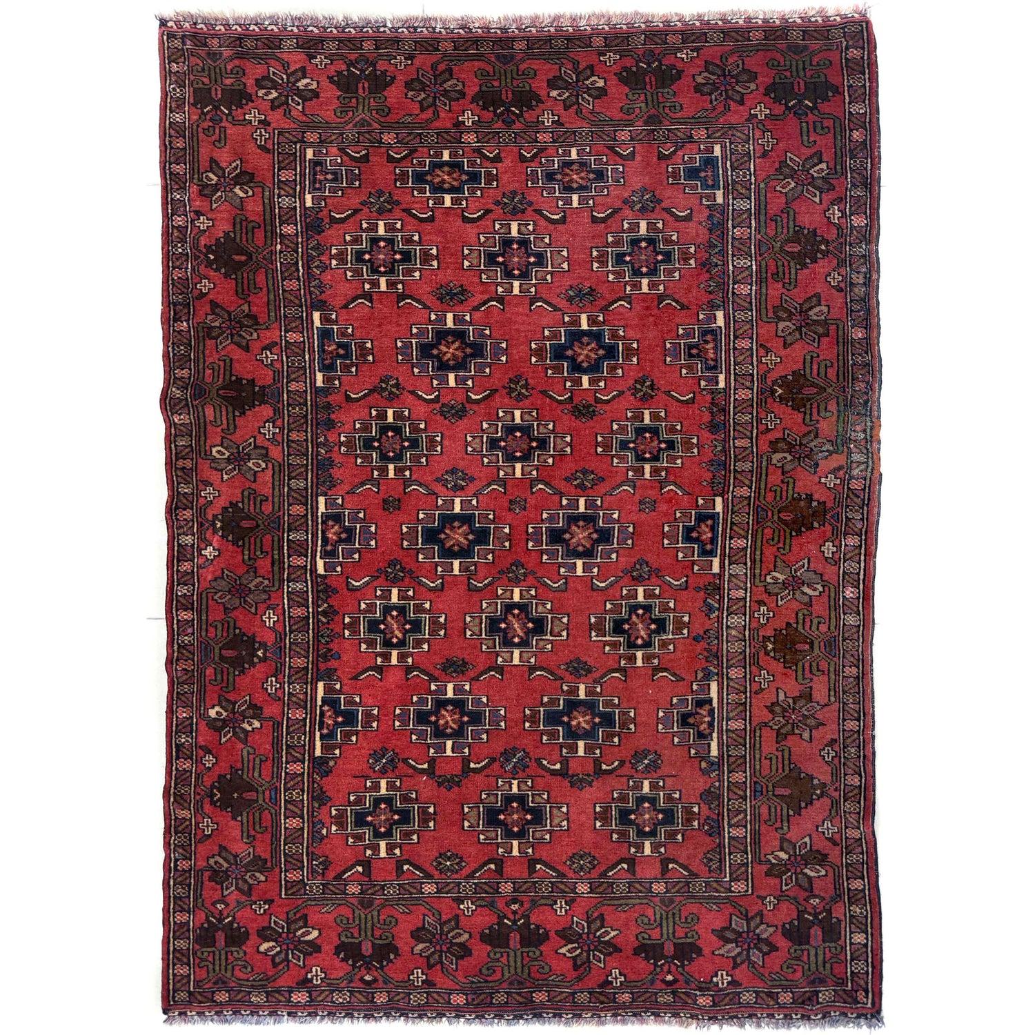 Hand Knotted Baluchi Rug 3' 3" x 4' 5" ft / 98 x 135 cm - No. Y39563