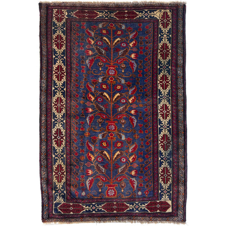 Traditional Baloch Rug 3' 3" x 4' 9" ft / 100 x 144 cm - No. Y39564