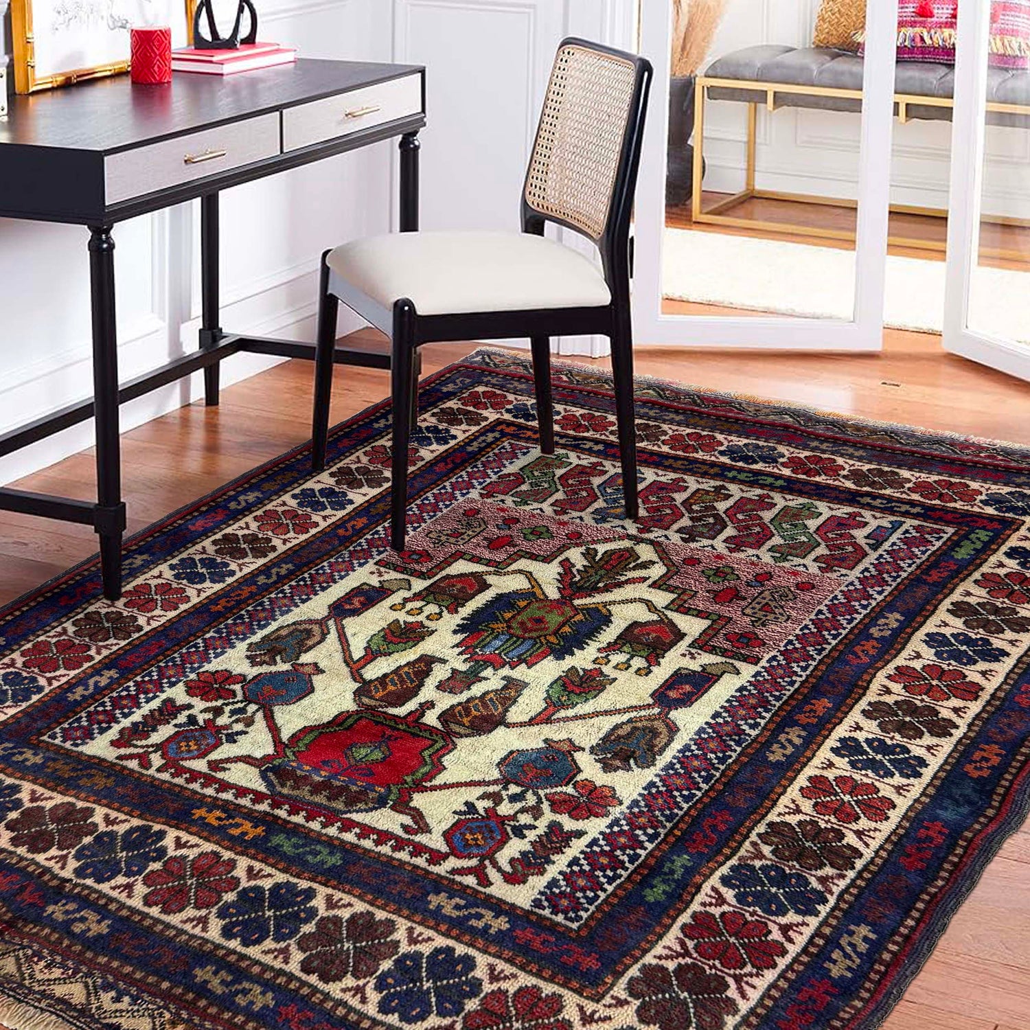 Baluch Small Size Rug 3' 6" x 4' 2" ft / 107 x 127 cm - No. Y39565
