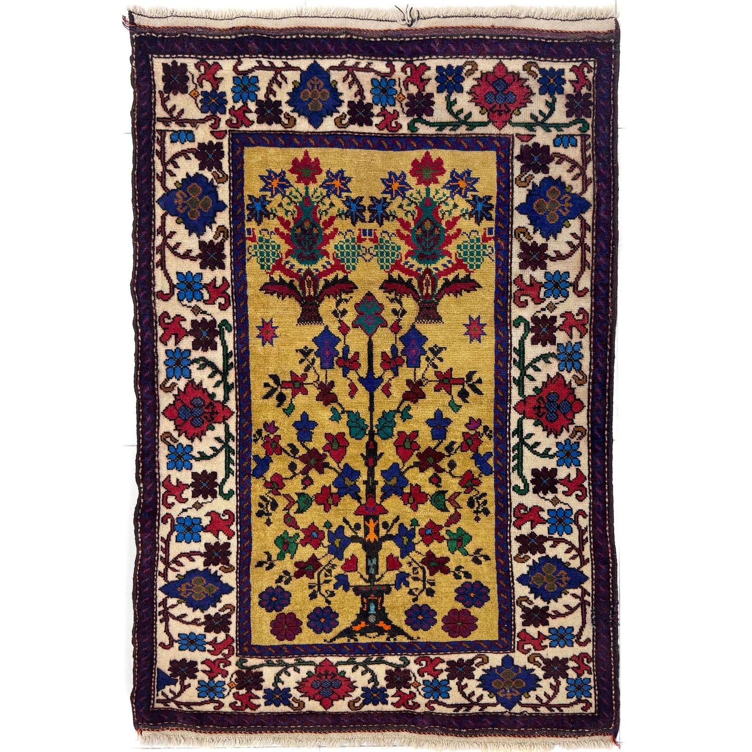 Tribal Baloch Rug 3' 1" x 4' 4" ft / 94 x 133 cm - No. Y39566