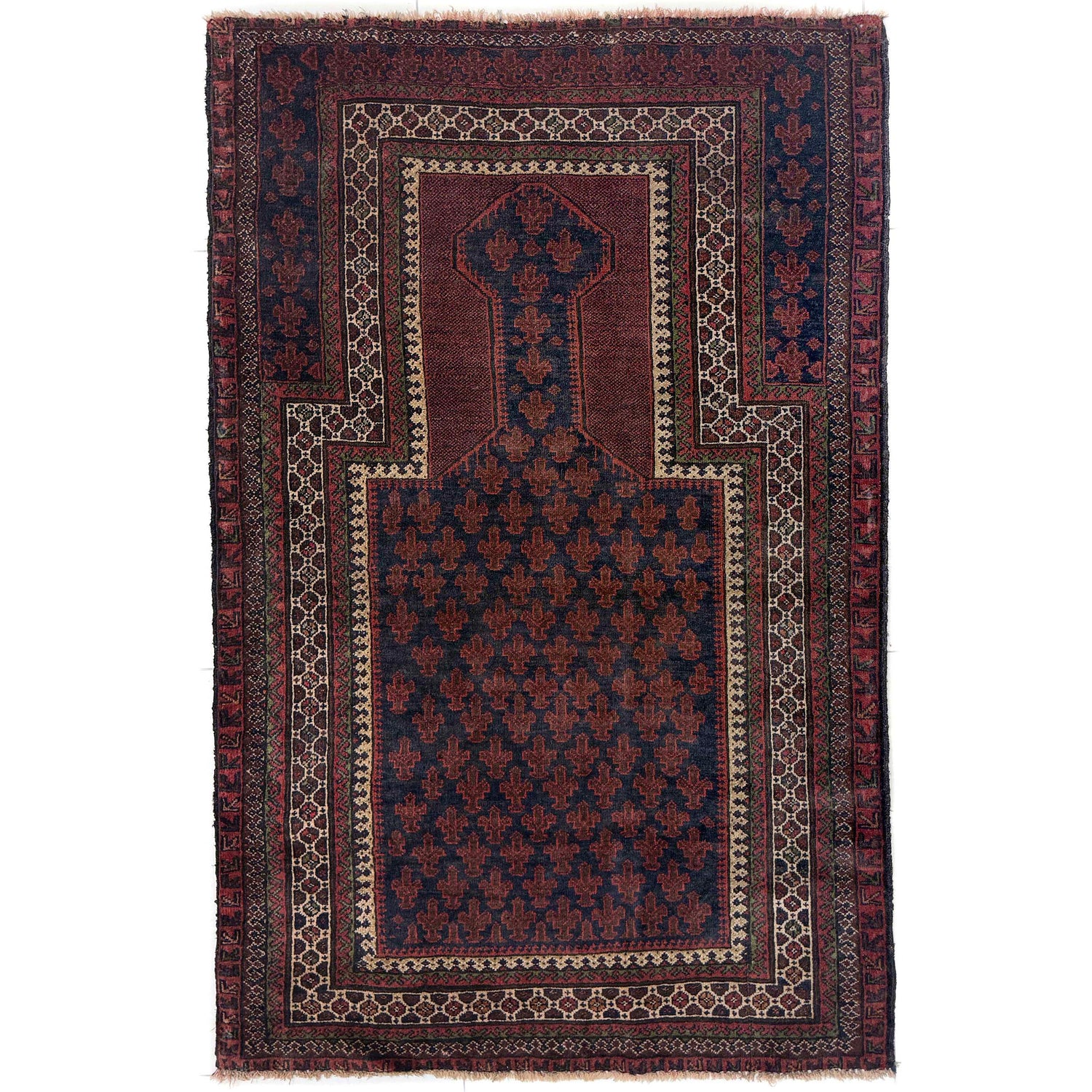 Small Prayer Carpet 3' 0" x 4' 11" ft / 92 x 150 cm -No.Y39572