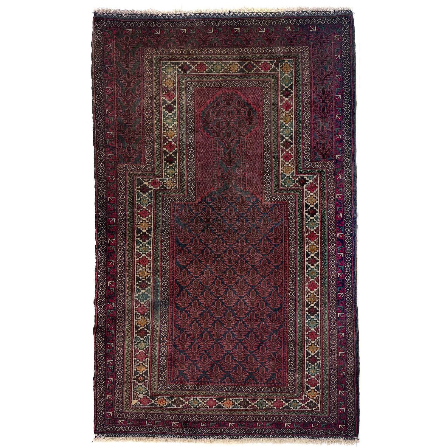 Small Prayer Carpet 2' 11" x 5' 1" ft / 89 x 155 cm -No.Y39578