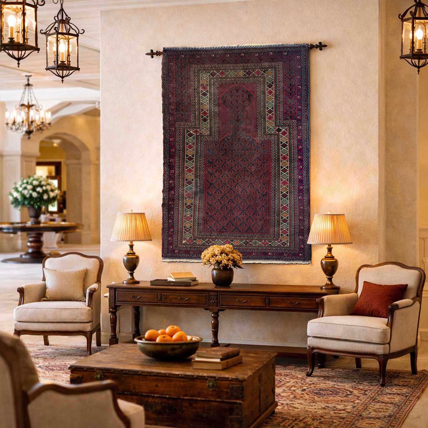 Small Prayer Carpet 2' 11" x 5' 1" ft / 89 x 155 cm -No.Y39578