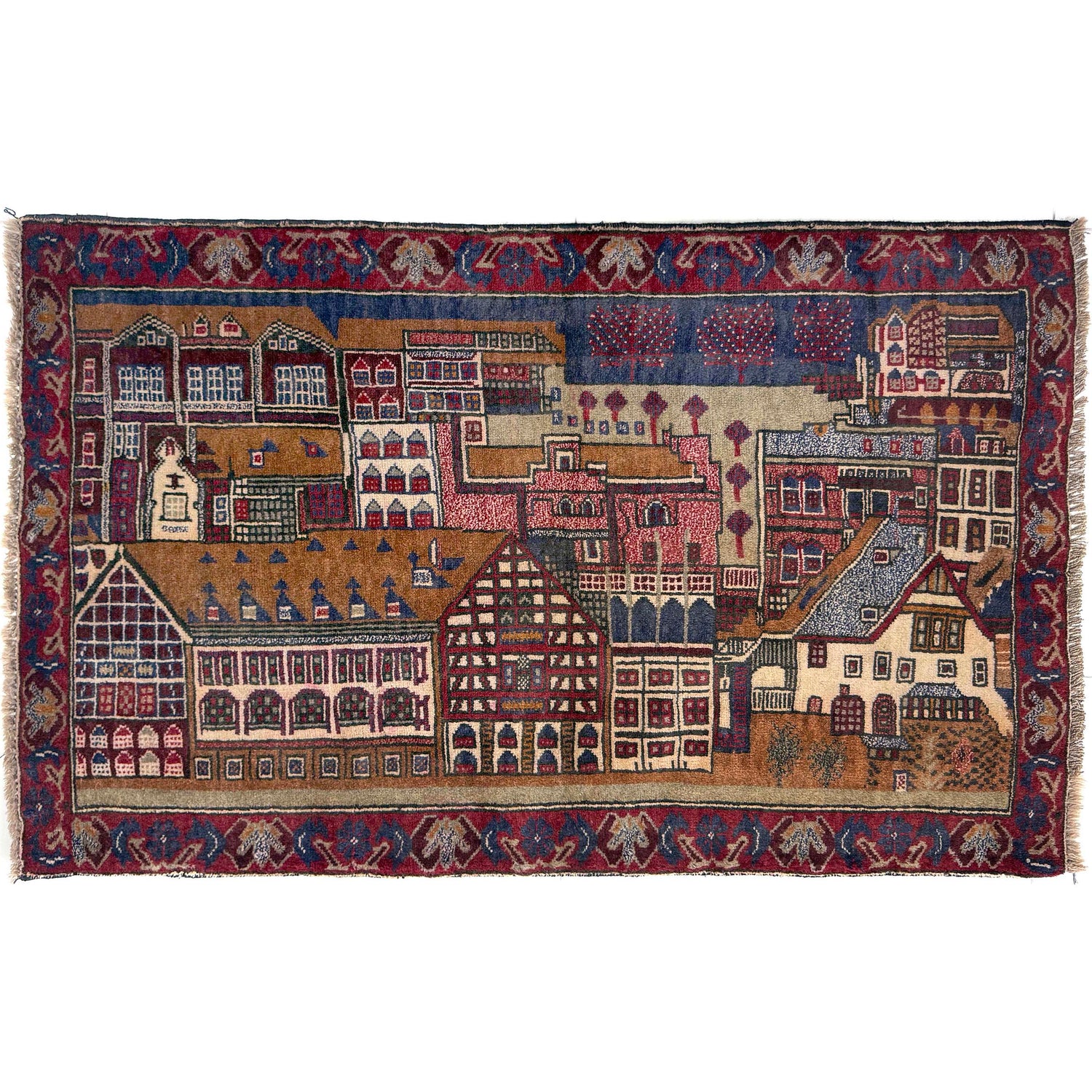 Handmade Pictorial Carpet 2' 11" x 4' 4" ft / 90 x 133 cm - No. Y39583