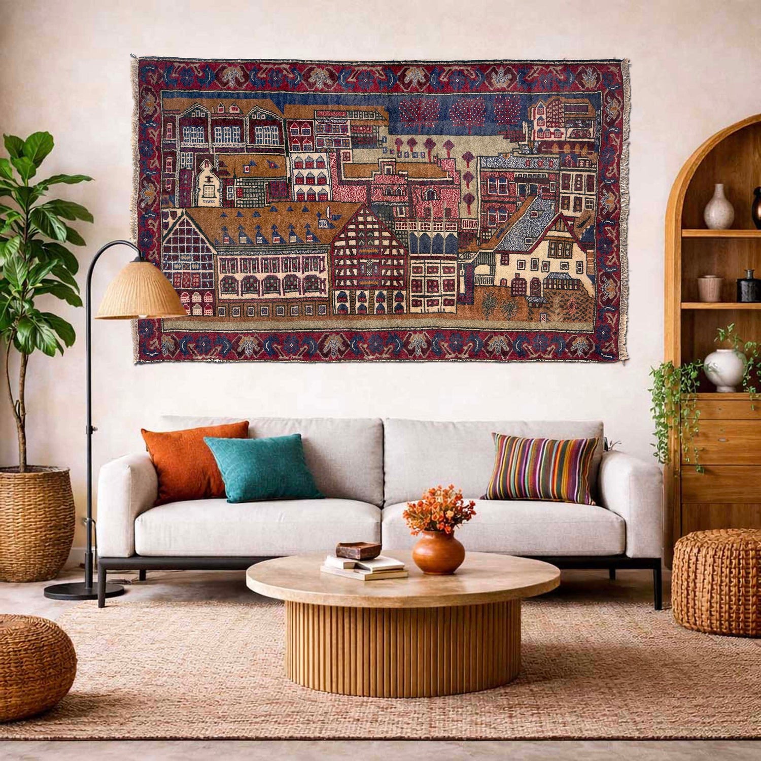 Handmade Pictorial Carpet 2' 11" x 4' 4" ft / 90 x 133 cm - No. Y39583