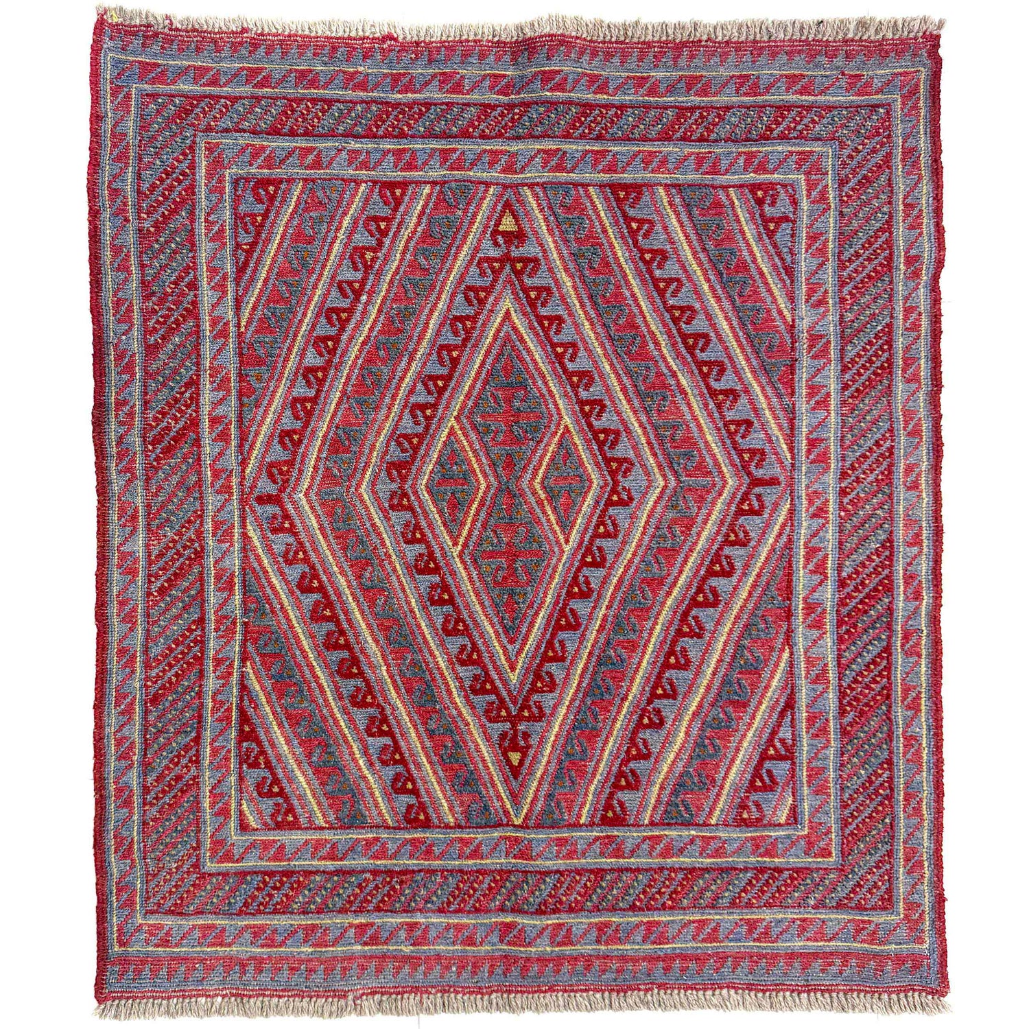 Handmade Mushwani Carpet 3' 7" x 3' 11" ft / 110 x 120 cm - No. Y39585