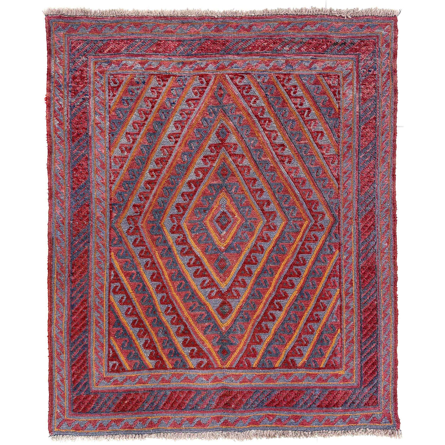 Small Square Mashwani Rug 3' 11" x 4' 1" ft / 119x 125 cm - No. Y39586