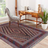 Handmade Afghan Carpet 3' 10" x 4' 4" ft / 117 x 132 cm - No. Y39587