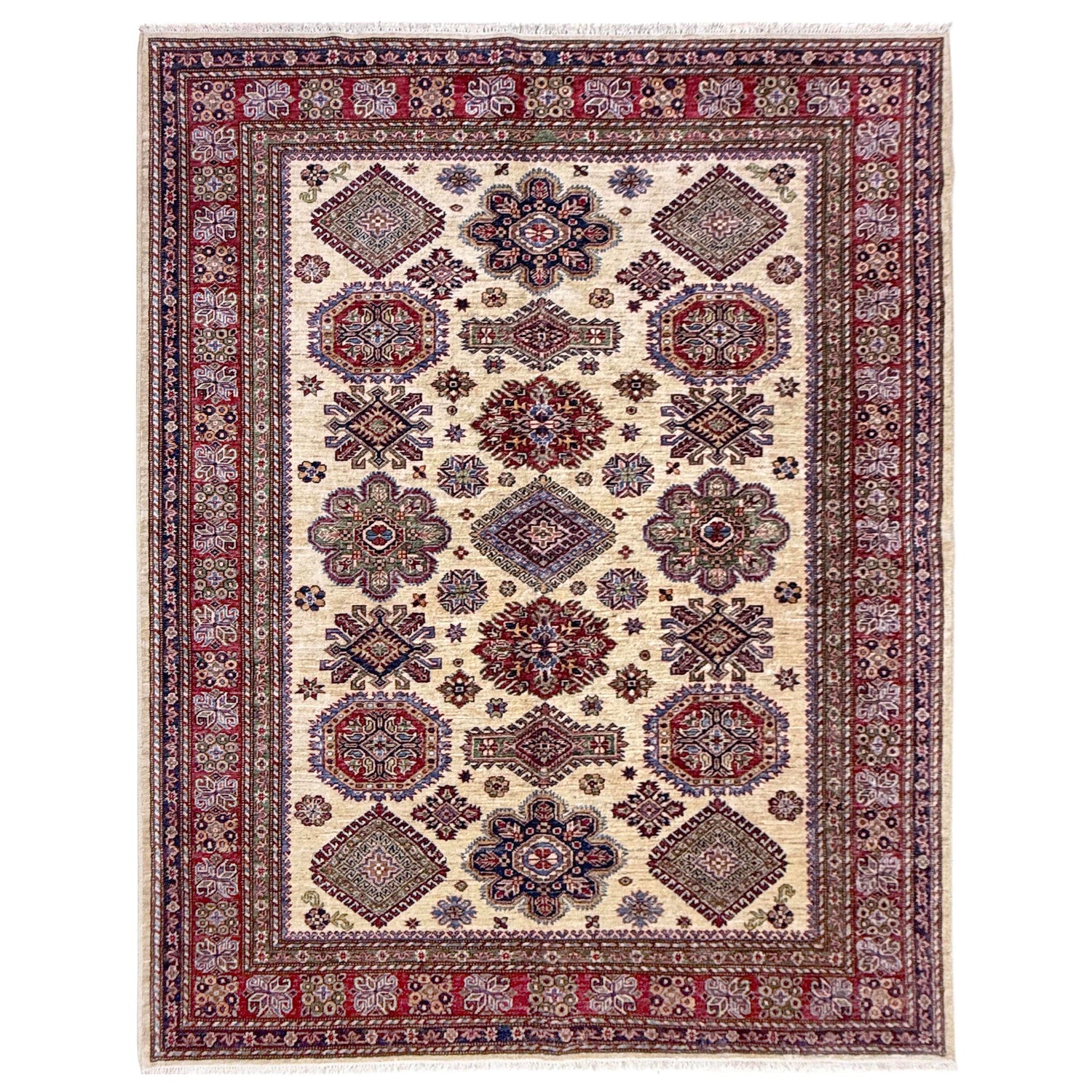 Supreme Kazak Carpet 5' 9" x 7' 8" ft / 174 x 233 cm - No. Y39589