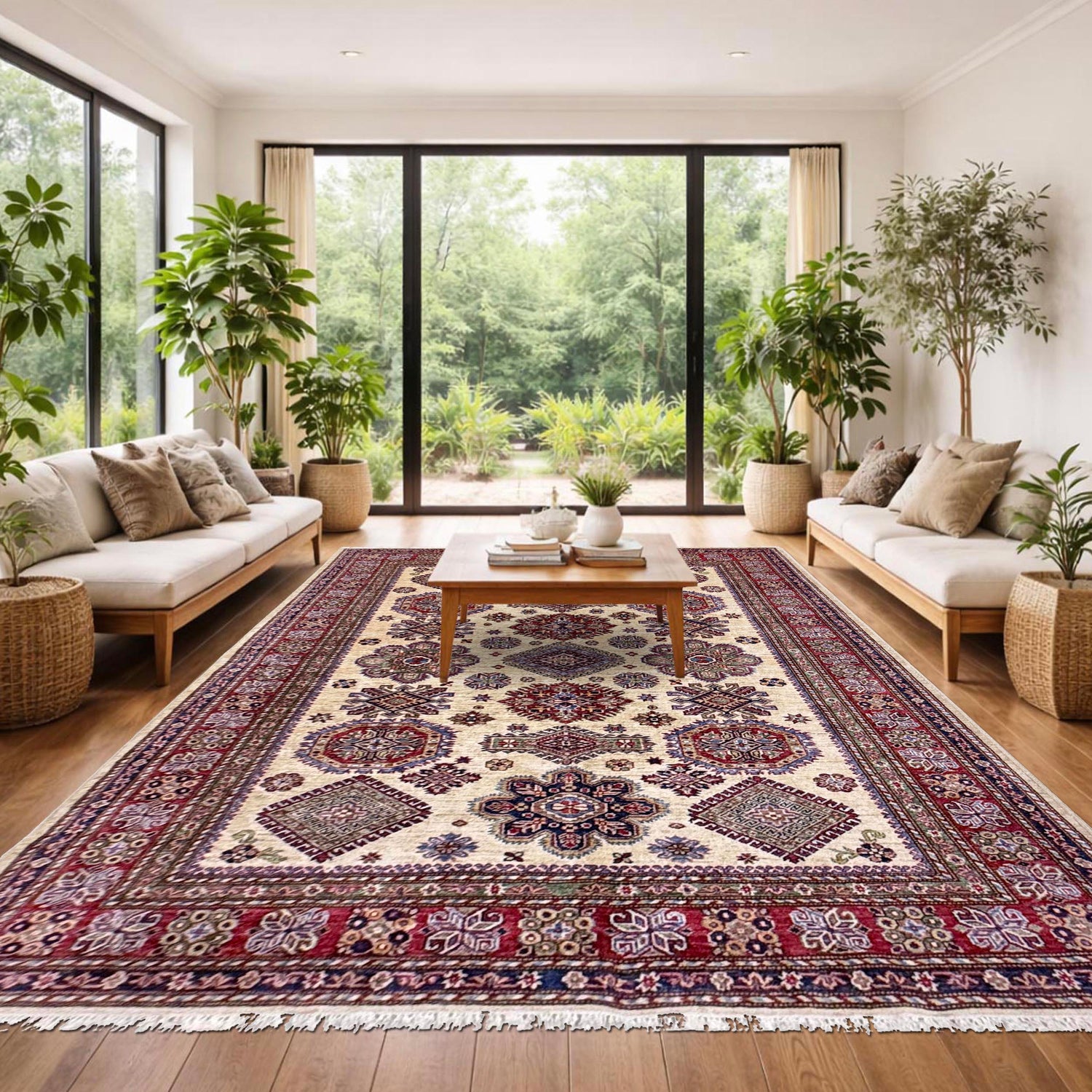 Supreme Kazak Carpet 5' 9" x 7' 8" ft / 174 x 233 cm - No. Y39589