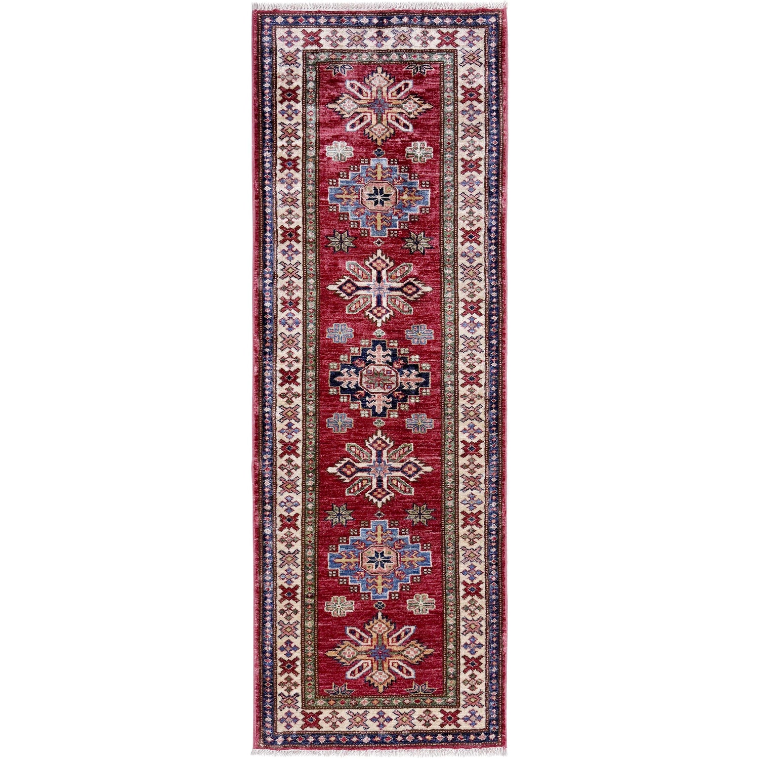 High-Quality Kazak Area Runner Rug 1' 11" x 5' 6" ft / 59 x 168 cm - No. Y39592