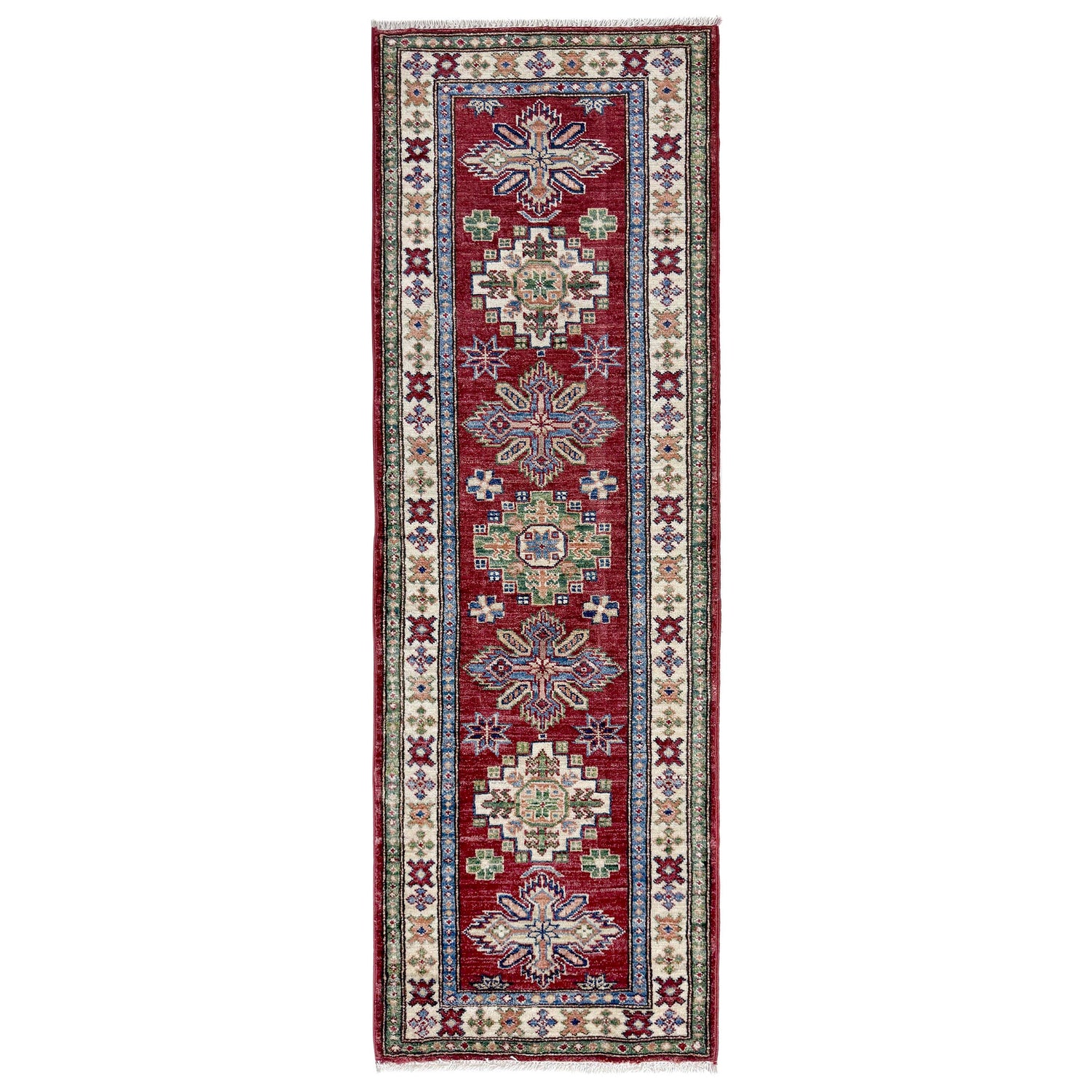 High-Quality Kazak Area Runner Rug 1' 11" x 5' 9" ft / 59 x 175 cm - No. Y39596