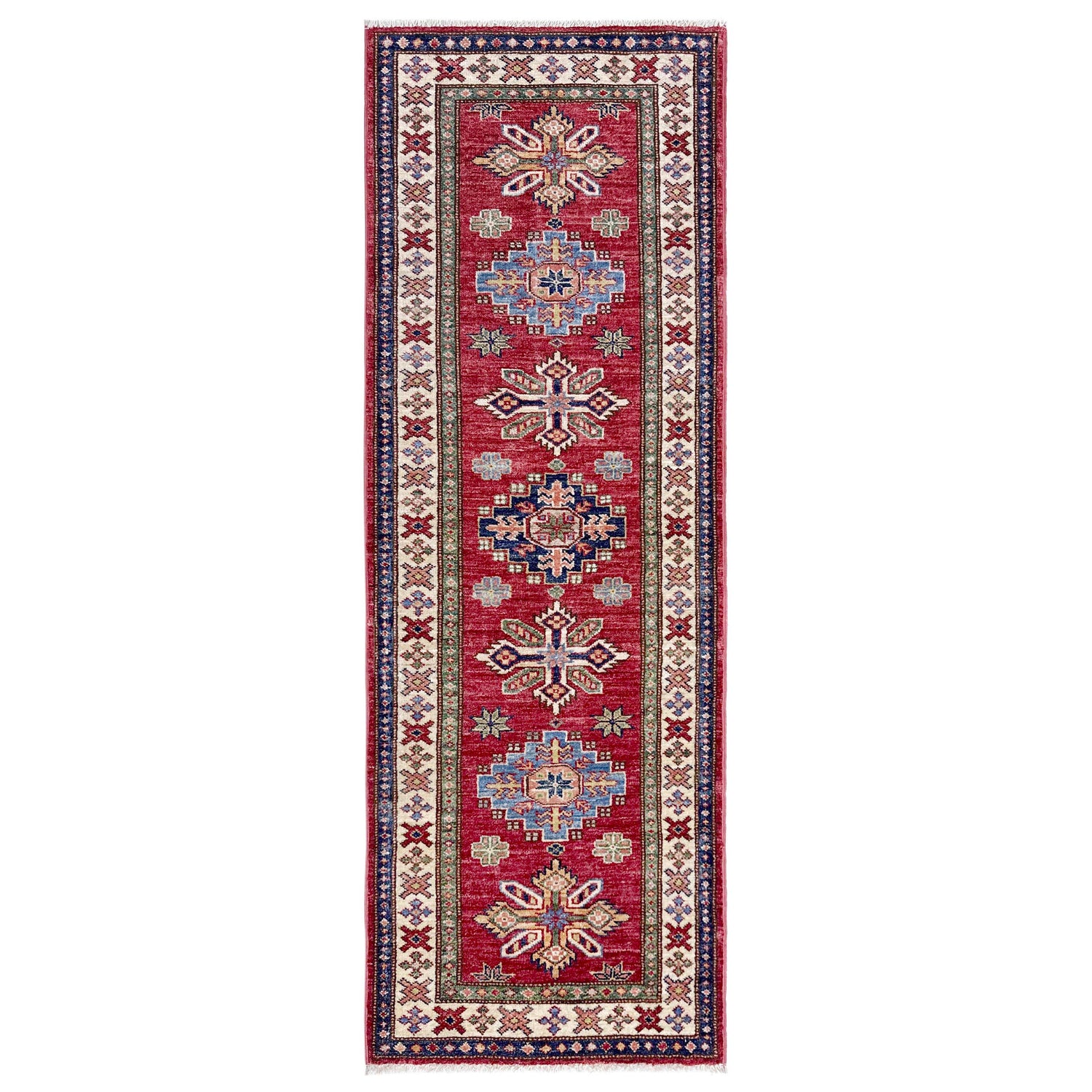 Fine Kazak Oriental Runner Rug 2' 0" x 6' 1" ft / 62 x 185 cm - No. Y39598
