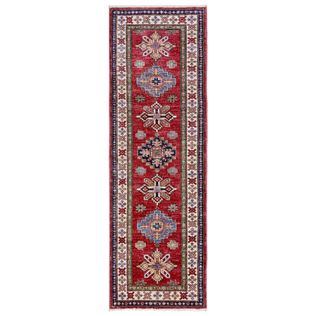 Premium Hand Knotted Kazak Runner Rug 1' 10" x 6' 0" ft / 57 x 182 cm - No. Y39599