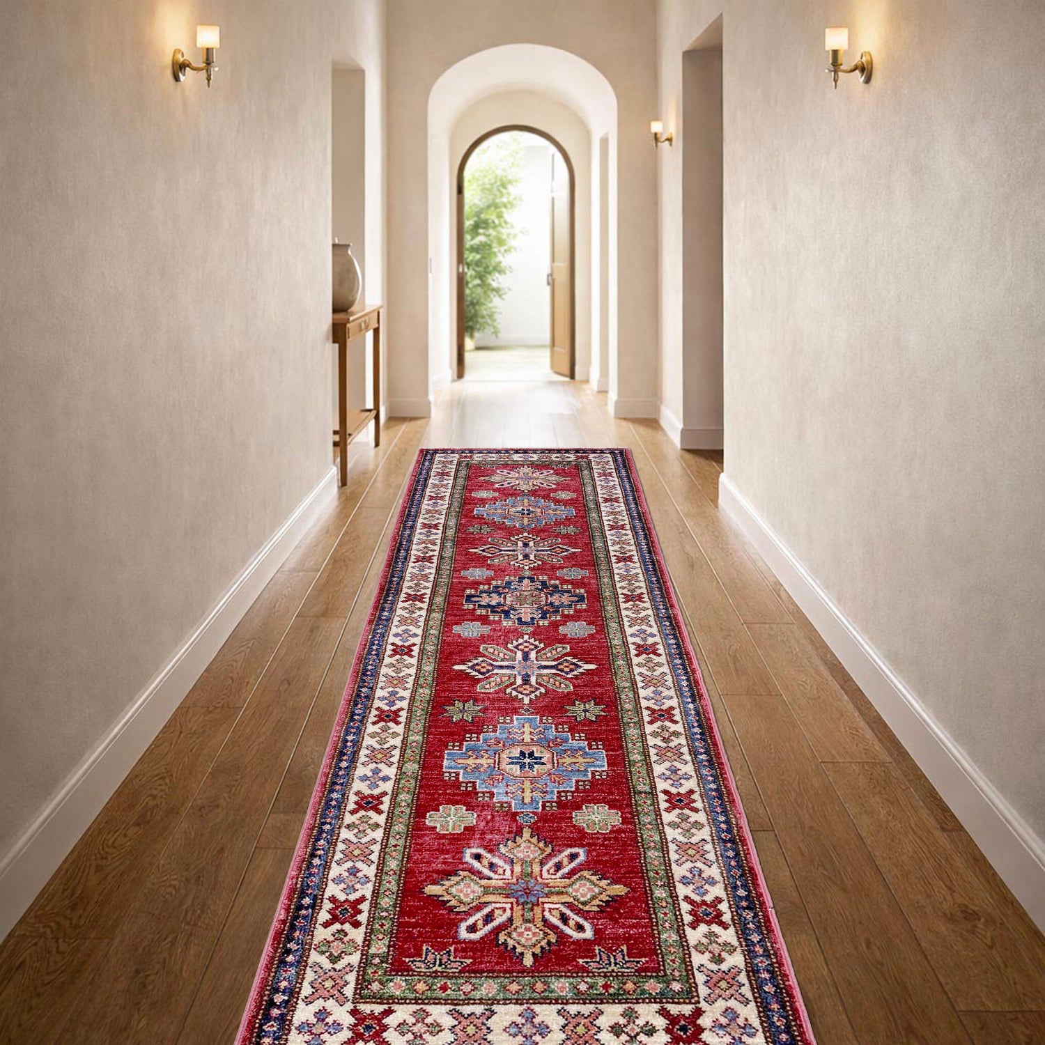 Luxury Fine Kazak Runner Carpet 1' 11" x 6' 0" ft / 58 x 184 cm - No. Y39600