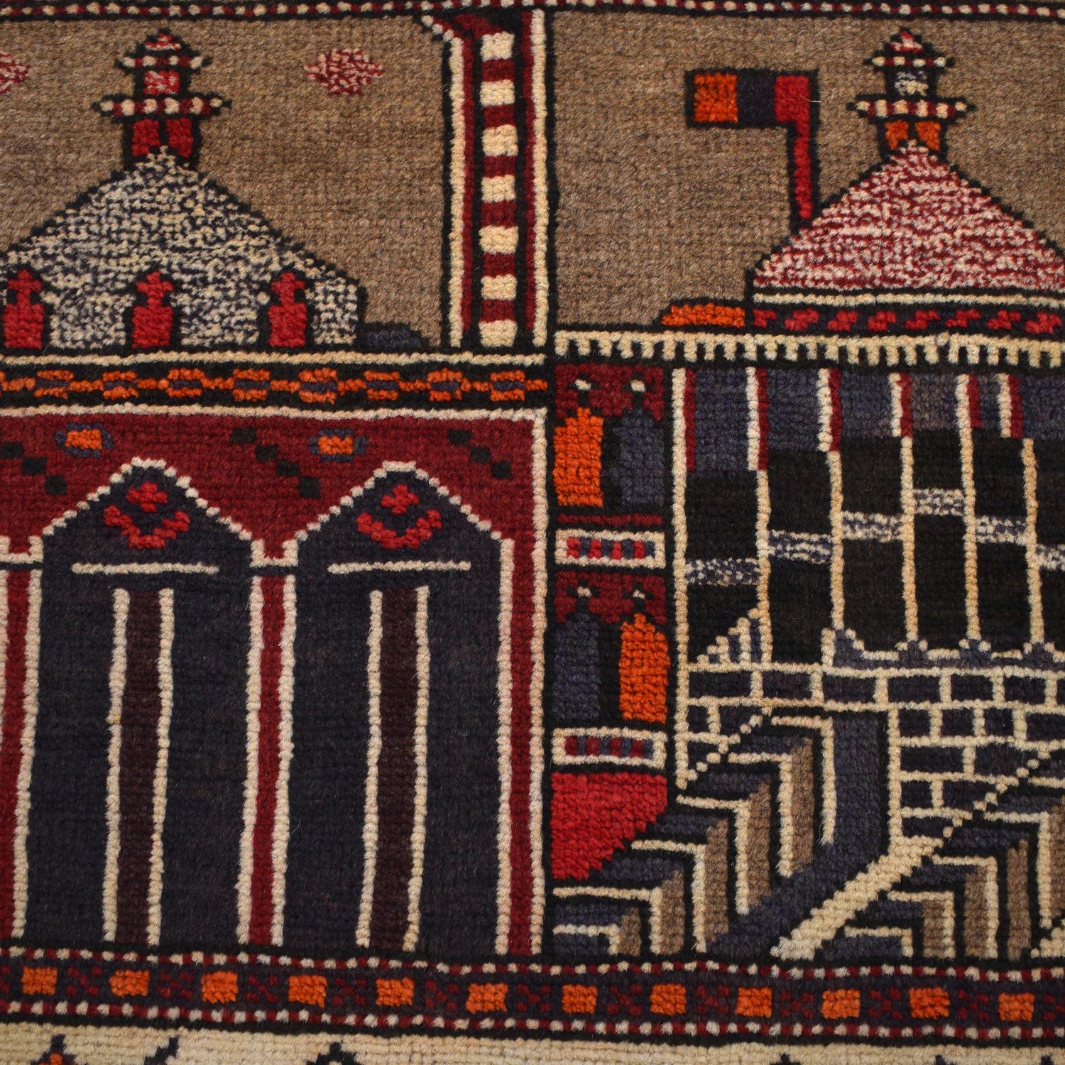 Handmade Prayer Rug 2' 9" x 4' 9" ft / 85 x 144 cm - B15639