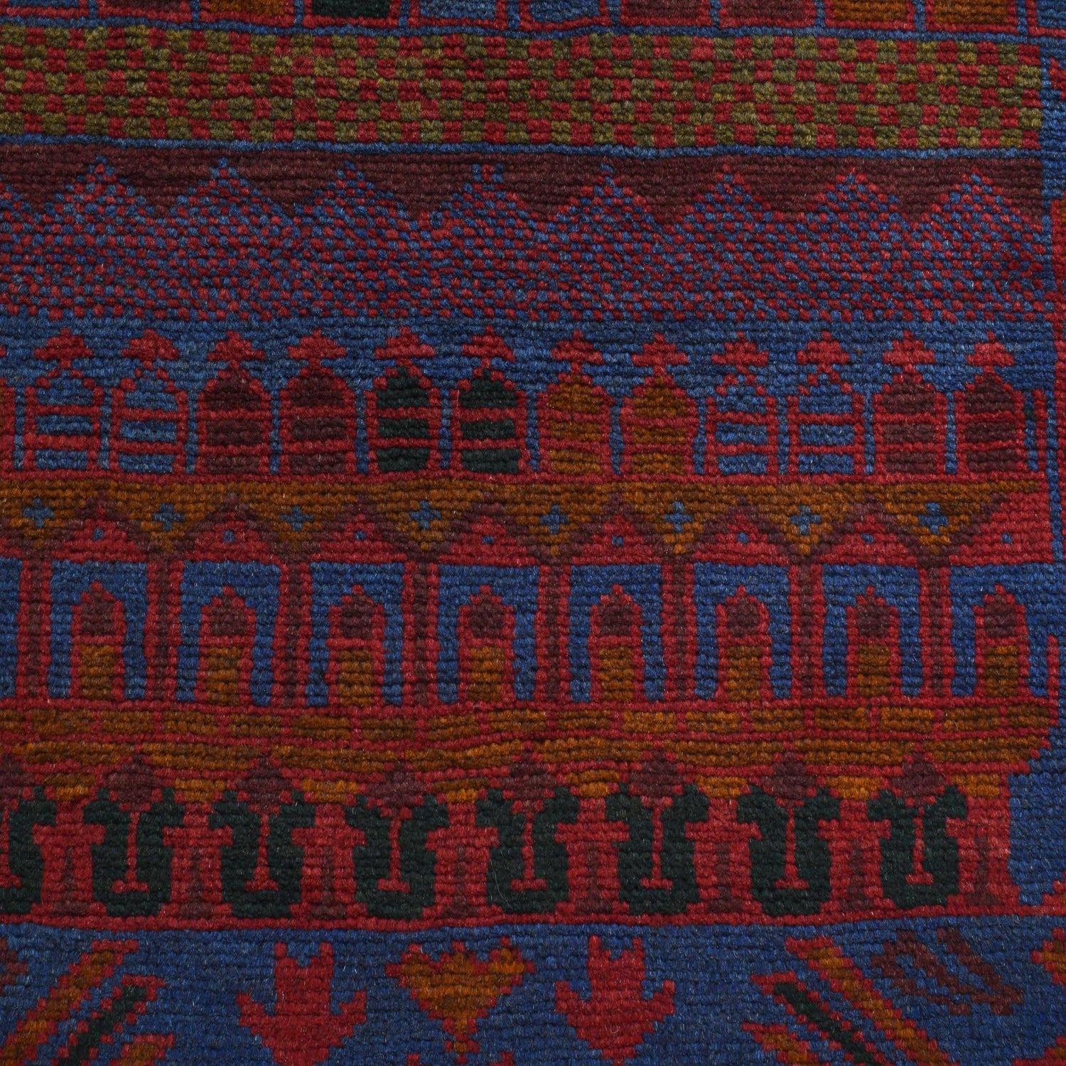 Muslim Prayer Rug 2' 9" x 4' 2" ft / 85 x 128 cm - No. B15647