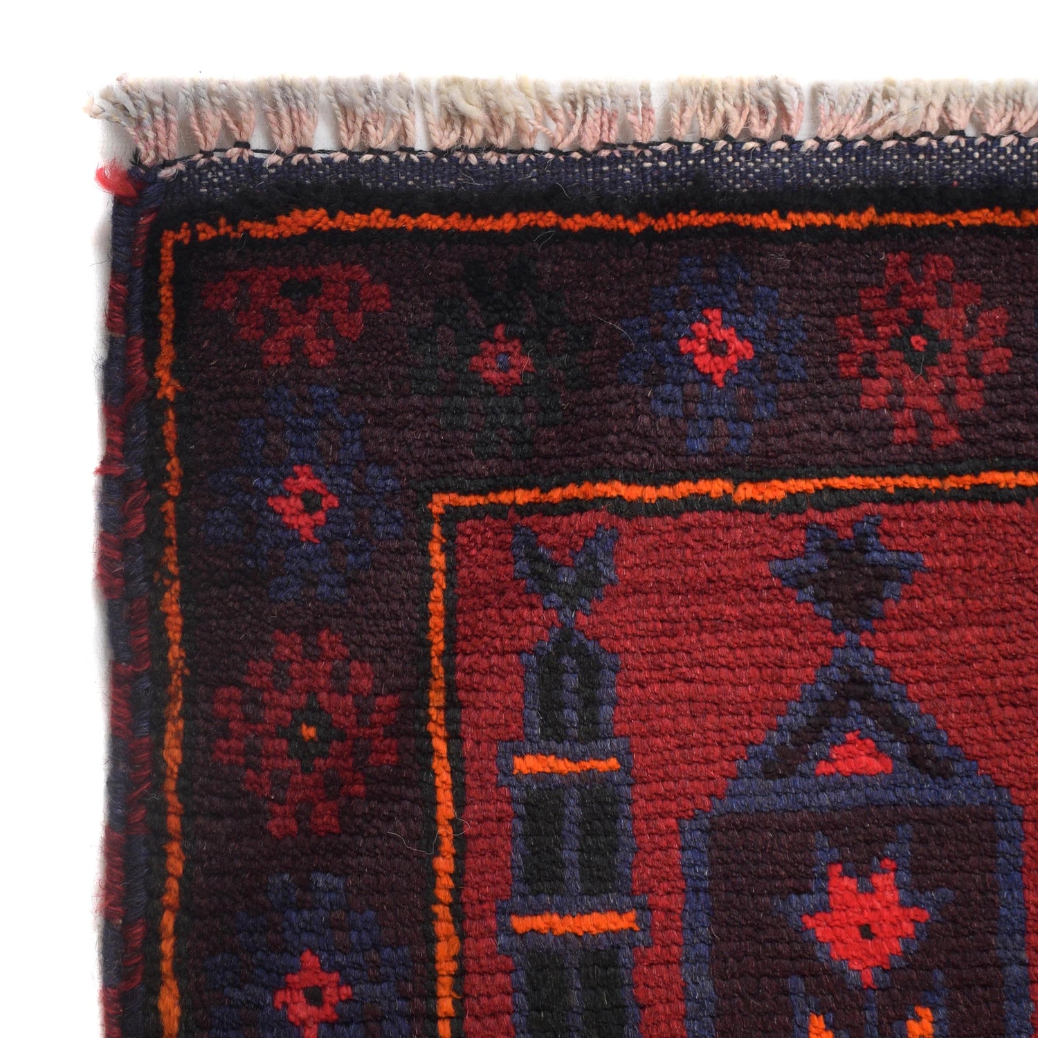 Handmade Prayer Rug 2' 11" x 4' 8" ft / 90 x 142 cm - B16049