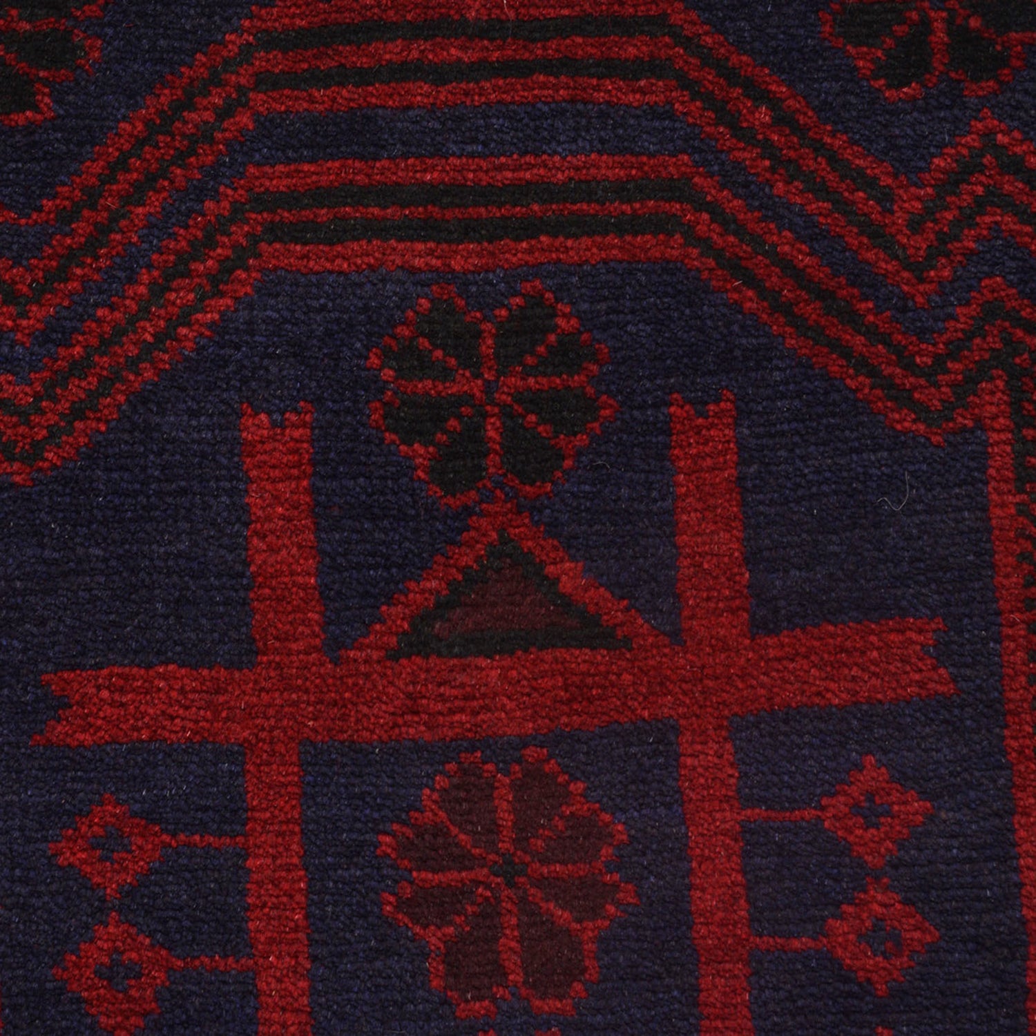 Navy Blue Baluchi Rug 2' 12" x 4' 2" ft / 91 x 126 cm - No. B16088