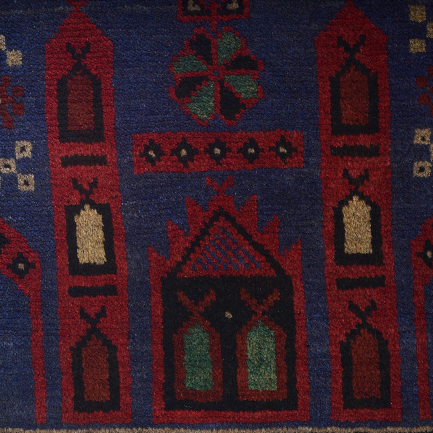 Dark Blue Baluchi Rug 2' 8" x 4' 7" ft / 82 x 140 cm - No. B16090