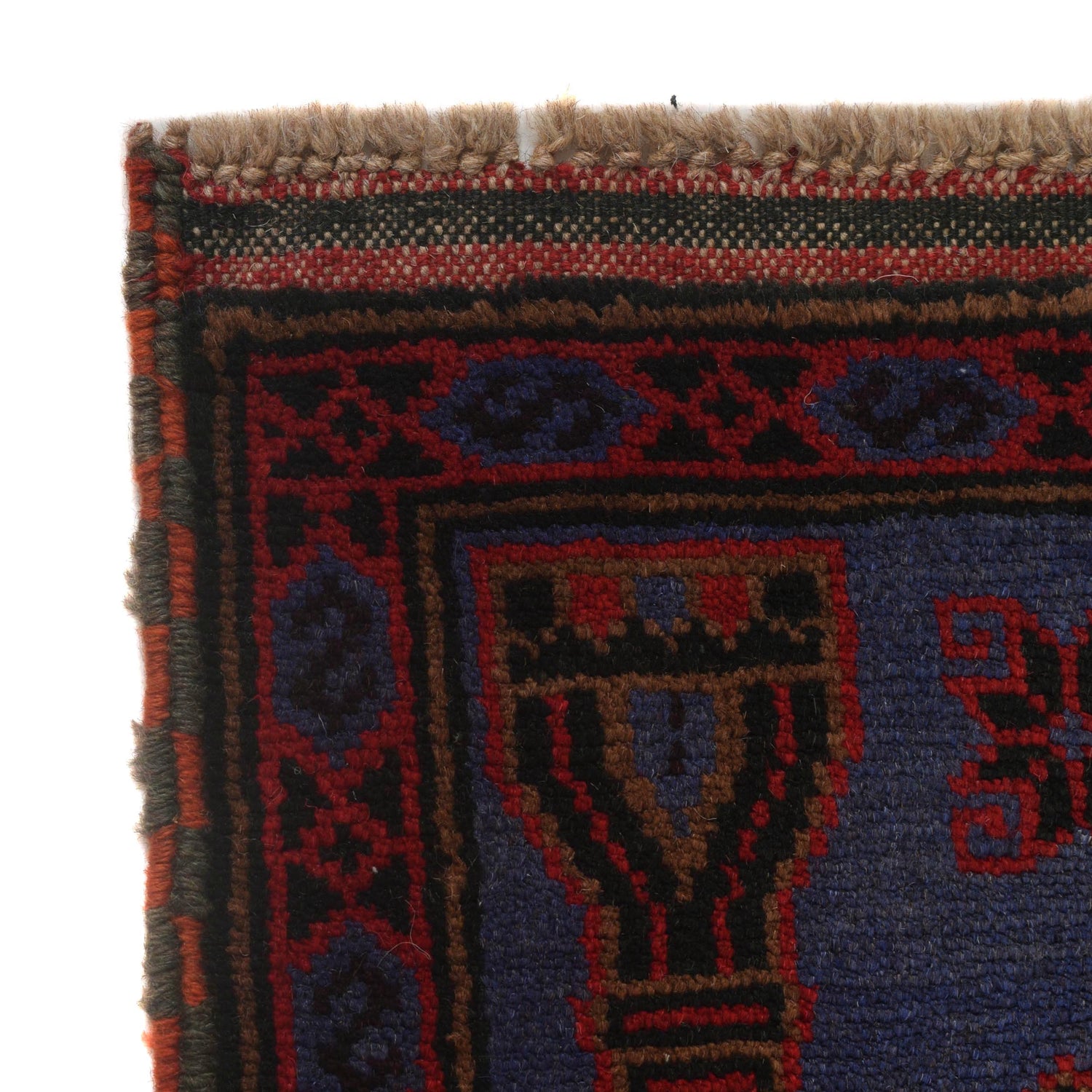 Dark Blue Baluchi Carpet 3' 2" x 4' 6" ft / 97 x 138 cm - No. B16211