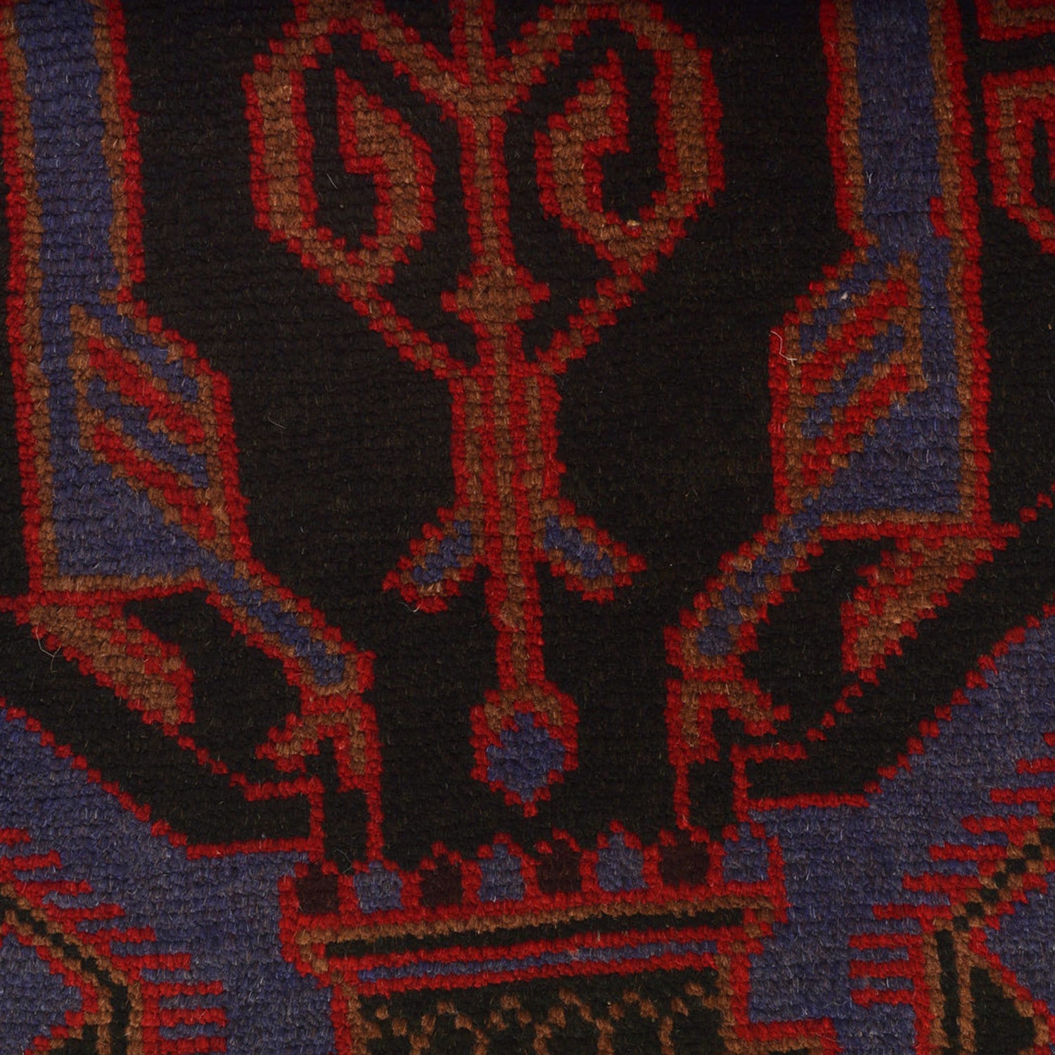 Dark Blue Baluchi Carpet 3' 2" x 4' 6" ft / 97 x 138 cm - No. B16211