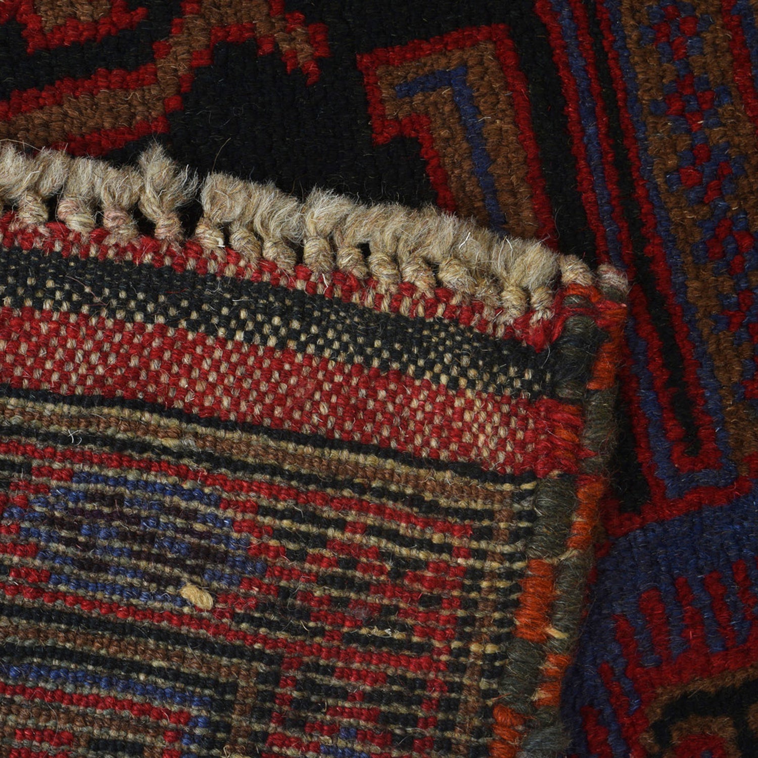 Dark Blue Baluchi Carpet 3' 2" x 4' 6" ft / 97 x 138 cm - No. B16211