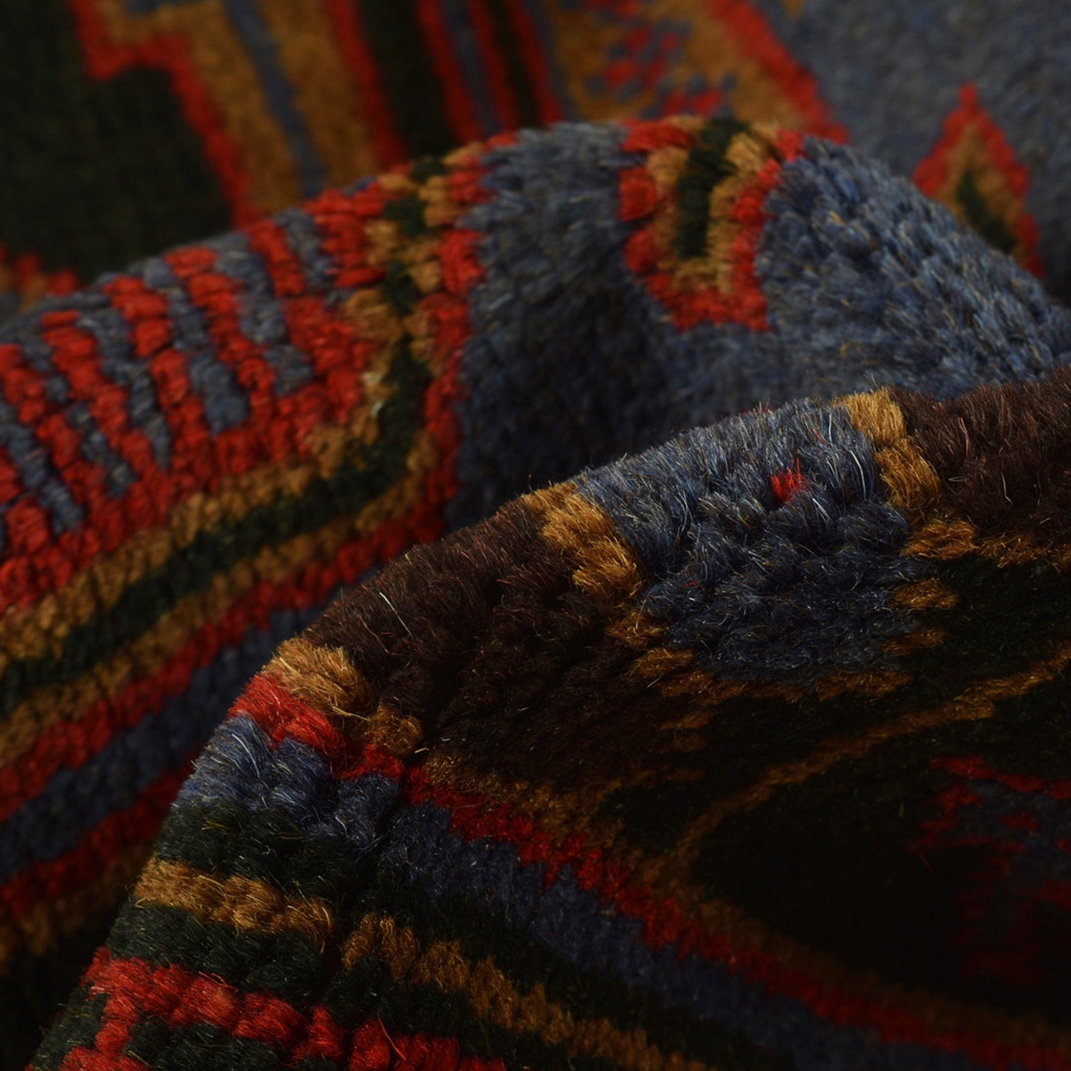 Dark Blue Baluchi Carpet 3' 2" x 4' 6" ft / 97 x 138 cm - No. B16211