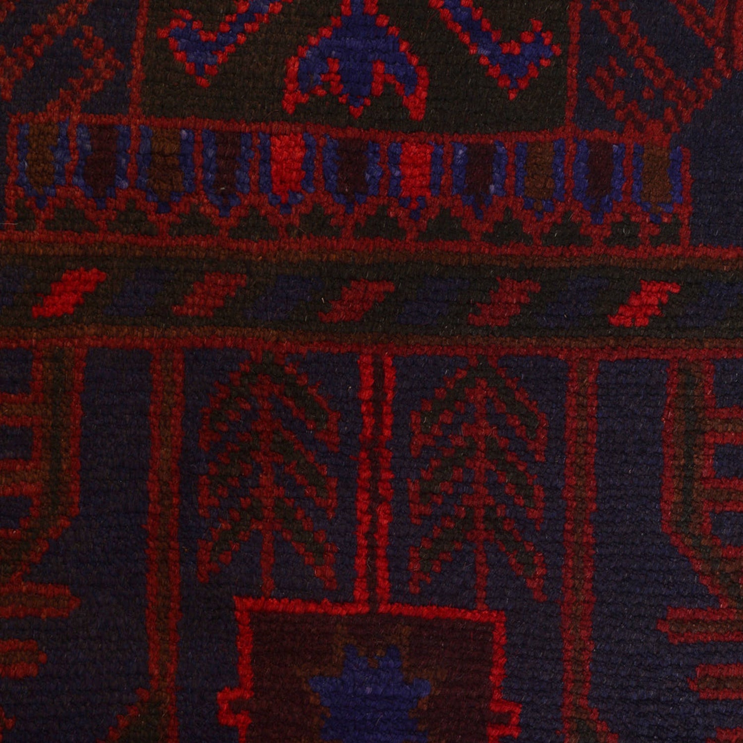 Dark Blue Baluchi Carpet 2' 11" x 4' 6" ft / 88 x 137 cm - No. B16213