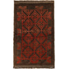 Hand Knotted Overdyed Rug 2' 8" x 4' 2" ft / 81 x 128 cm - No. B16242