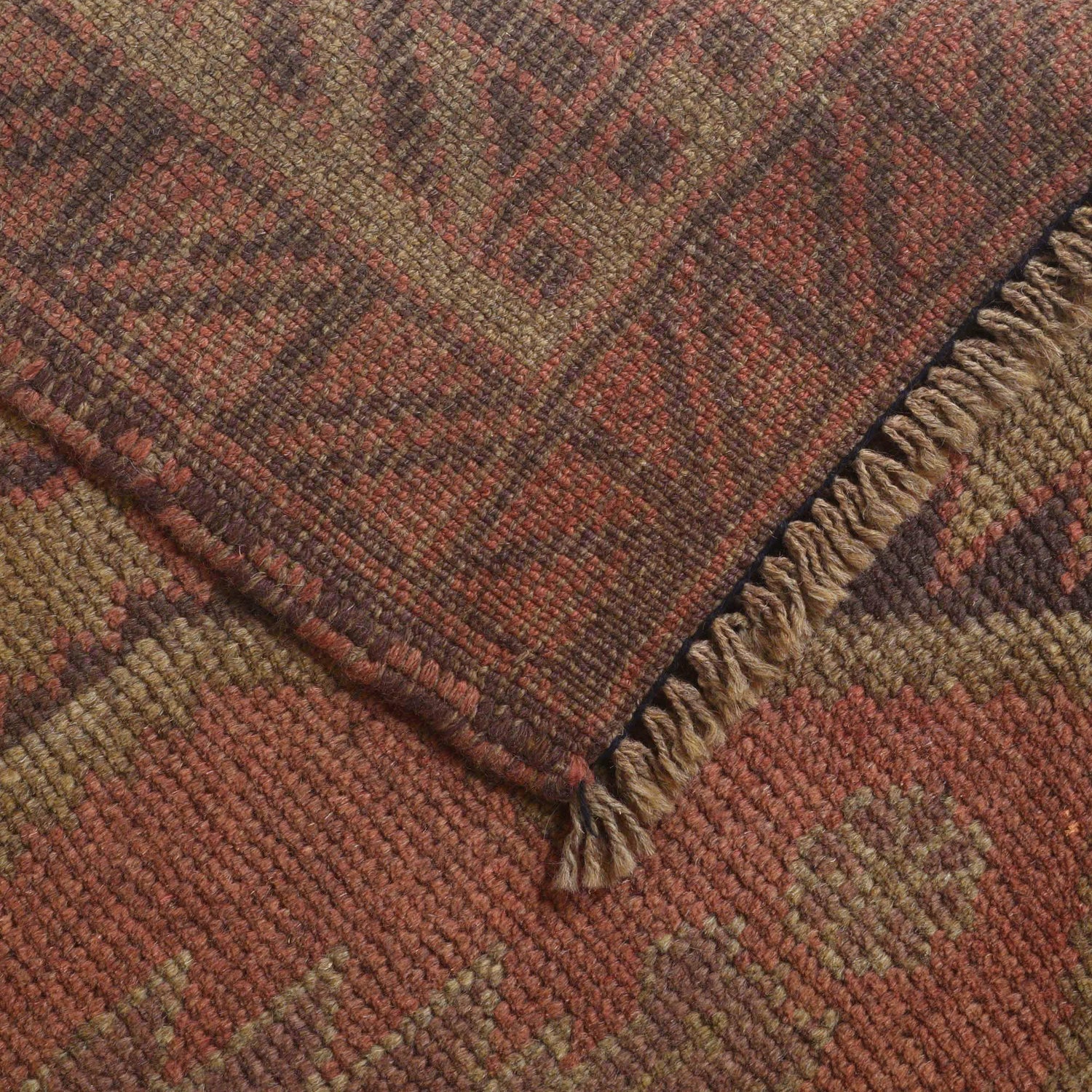 Hand Knotted Overdye Wool Rug 2' 9" x 4' 1" ft / 84 x 125 cm - No. B16248