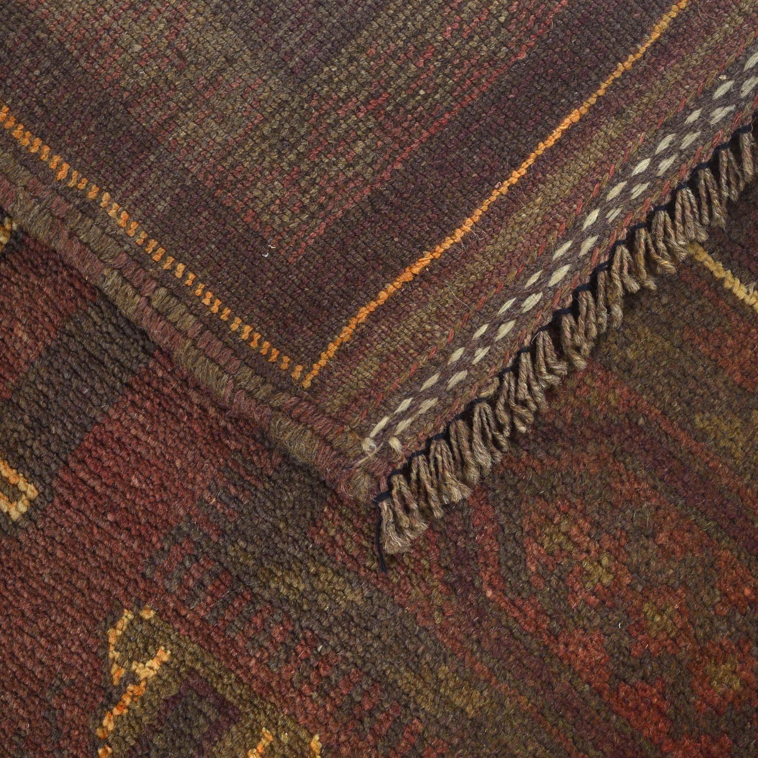 Hand Knotted Overdye Wool Rug 2' 11" x 4' 8" ft / 90 x 143 cm - No. B16260