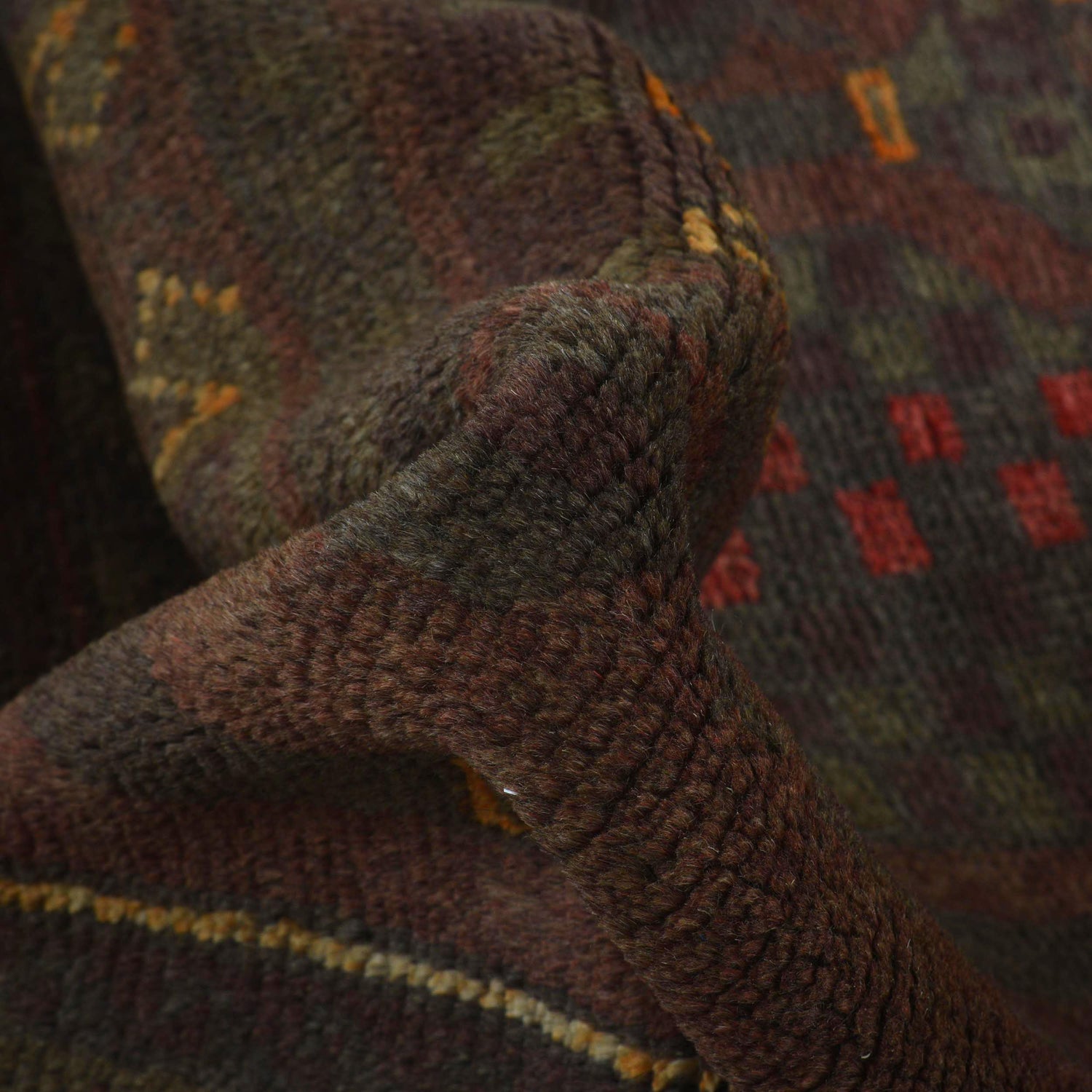 Hand Knotted Overdye Wool Rug 2' 11" x 4' 8" ft / 90 x 143 cm - No. B16260