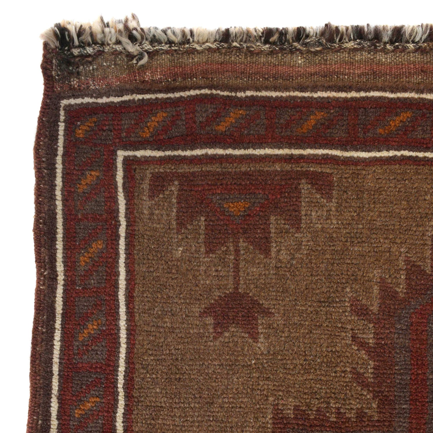 Brown Color Overdyed Area Rug 3' 1" x 4' 8" ft / 93 x 143 cm - No. B16281