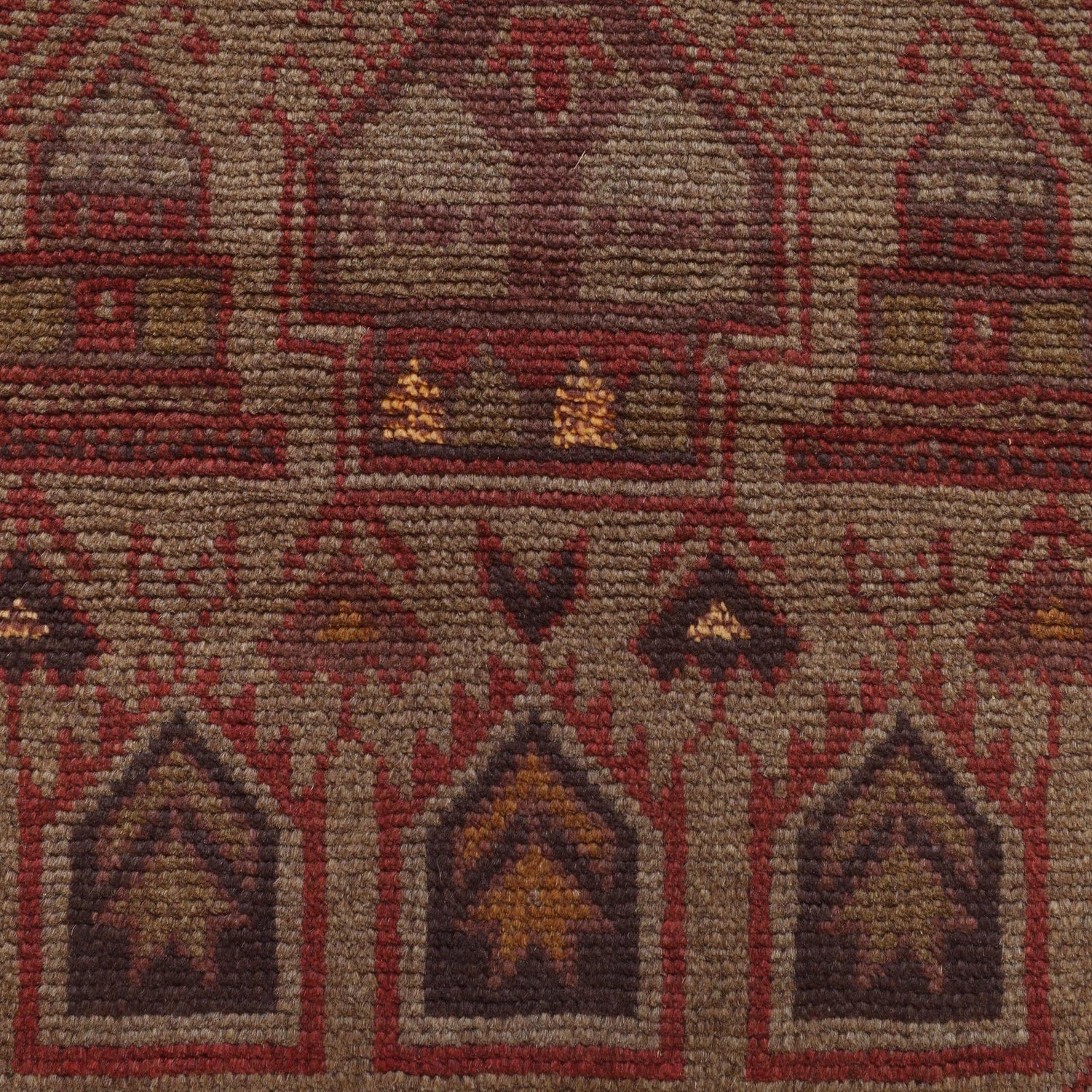 Brown Color Overdyed Area Rug 2' 9" x 4' 9" ft / 85 x 144 cm - No. B16286