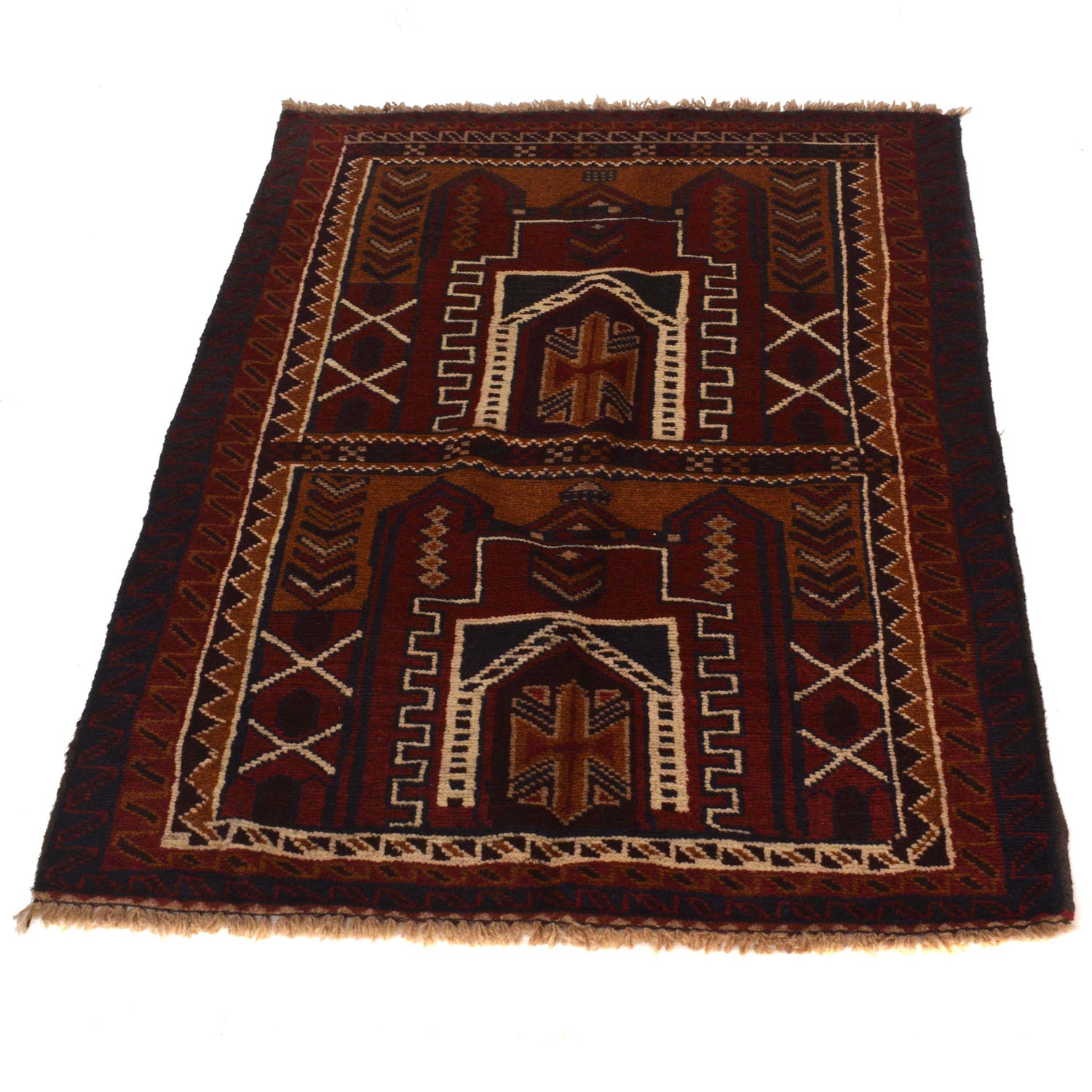 Hand Knotted Prayer Rug 2' 10" x 4' 3" ft / 87 x 130 cm - No. B16372
