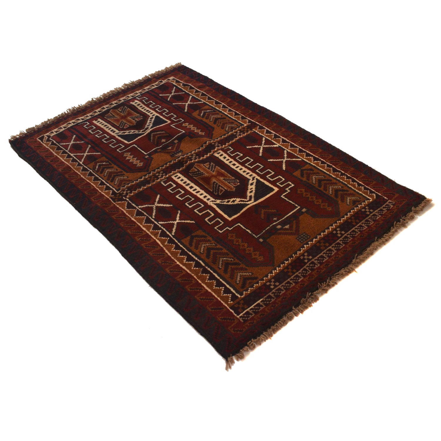 Hand Knotted Prayer Rug 2' 10" x 4' 3" ft / 87 x 130 cm - No. B16372