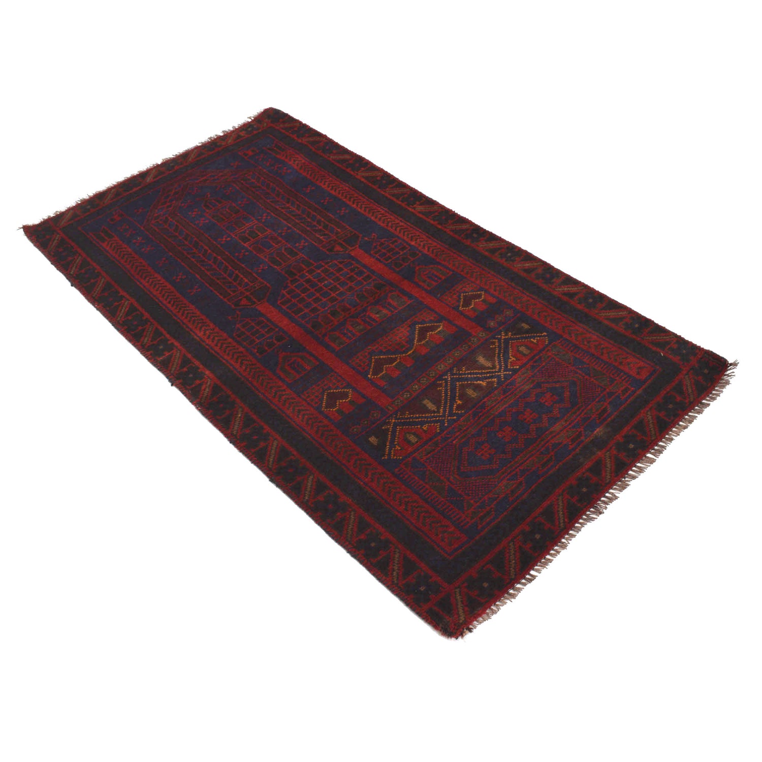 Islamic Prayer Carpet 2' 9" x 5' 0" ft / 85 x 153 cm - B18024