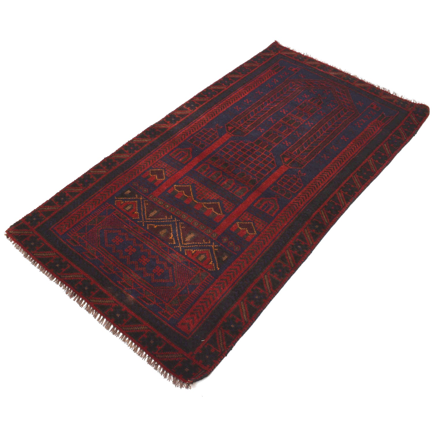 Islamic Prayer Carpet 2' 9" x 5' 0" ft / 85 x 153 cm - B18024