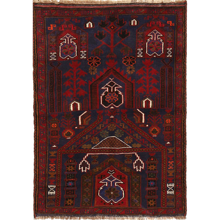 Fine Quality Prayer Rug 3' 1" x 4' 6" ft / 93 x 136 cm - B18049