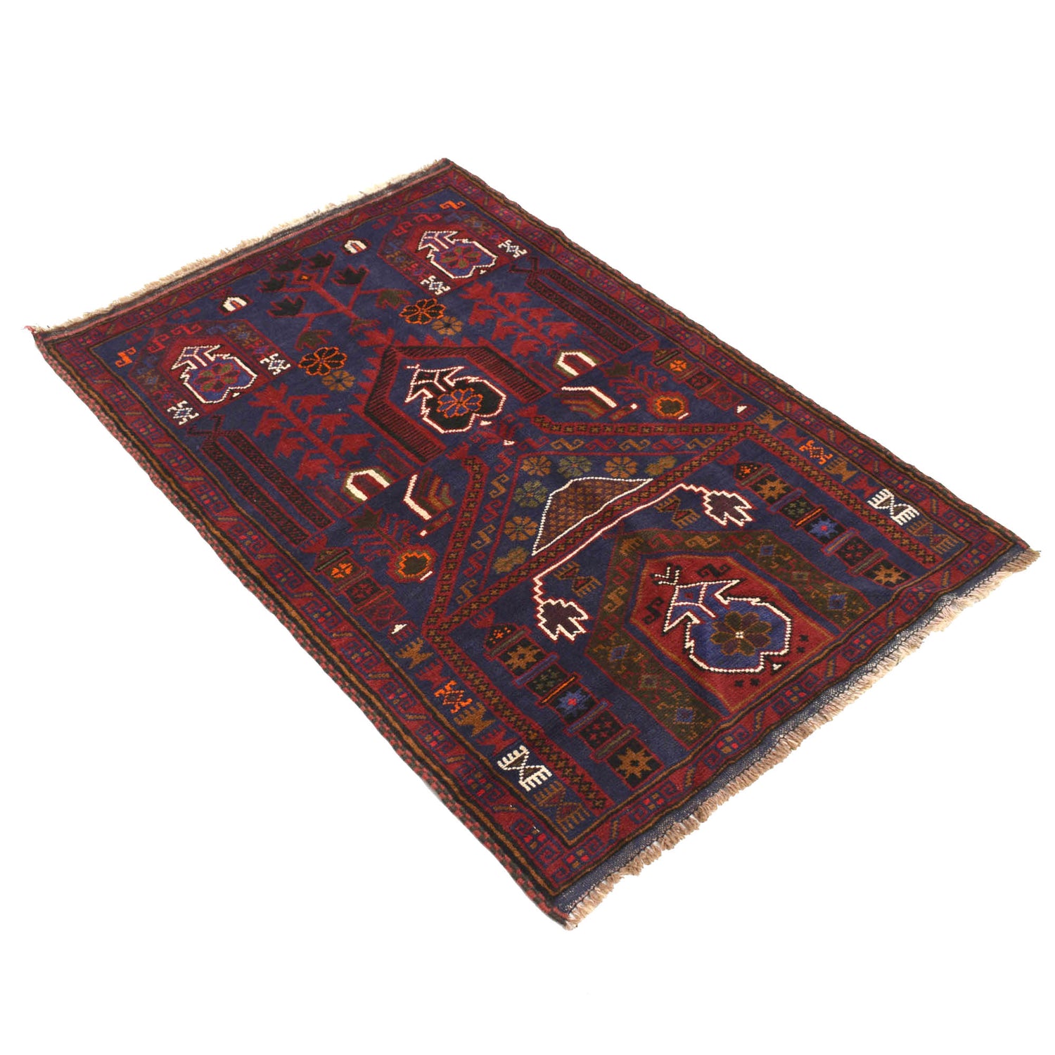 Fine Quality Prayer Rug 3' 1" x 4' 6" ft / 93 x 136 cm - B18049