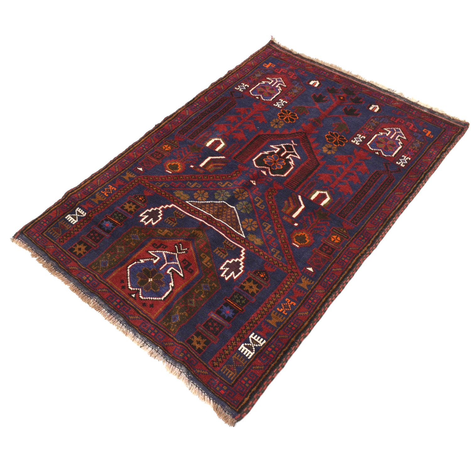 Fine Quality Prayer Rug 3' 1" x 4' 6" ft / 93 x 136 cm - B18049