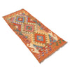 Hand Woven Wool Kelim Runner 2' 1" x 4' 11" ft / 63 x151 cm - No. B18633