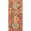 Hand Knotted Flatweave Kilim Runner 2' 1" x 4' 9" ft / 64 x144 cm - No. B18725