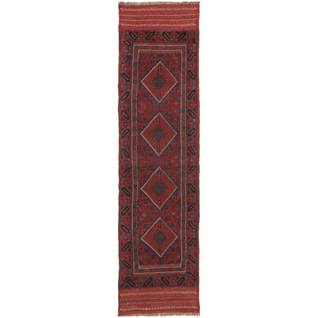 Hand Knotted Mashwani Runner Rug 1' 11" x 7' 11" ft / 58 x 242 cm - No. B18748