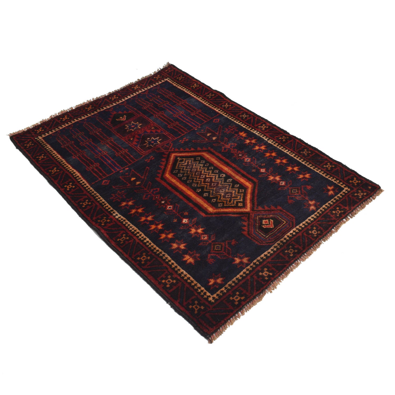 Muslim Prayer Rug 3' 1" x 4' 5" ft / 94 x 134 cm - B18863