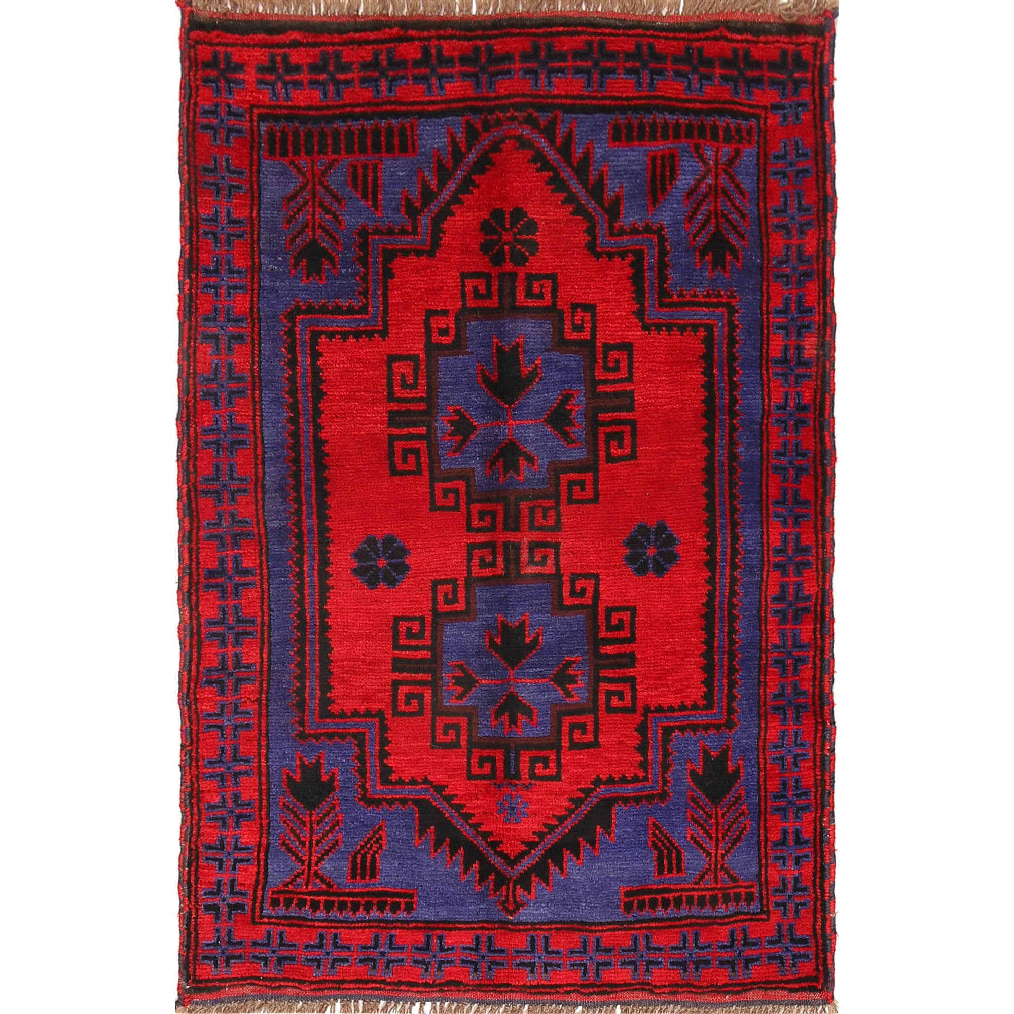 Handmade Balochi Carpet 3' 2" x 4' 6" ft / 97 x 136 cm - No. B18866