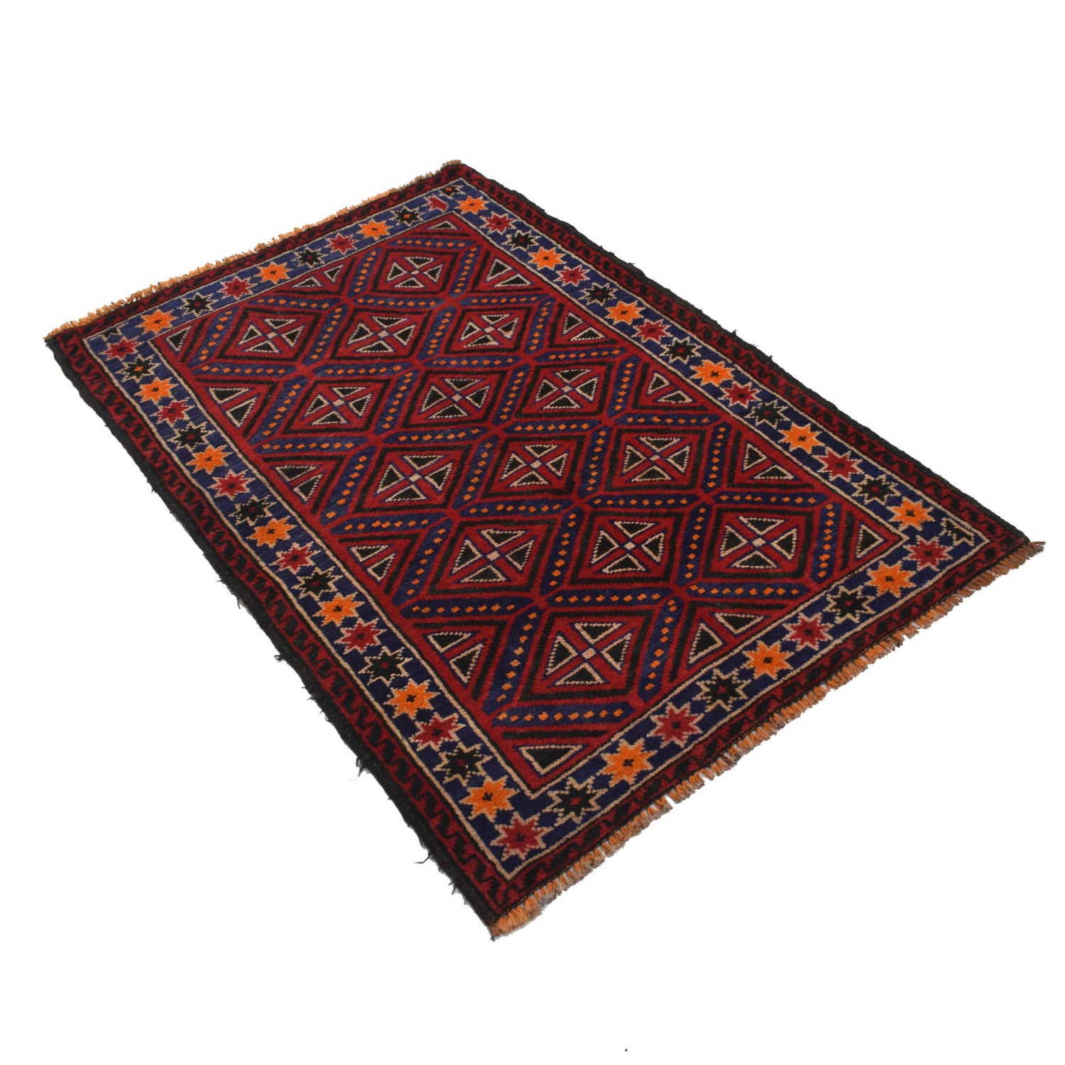 Hand Knotted Baluchi Rug 3' 2" x 4' 9" ft / 96 x 144 cm - No. B18867
