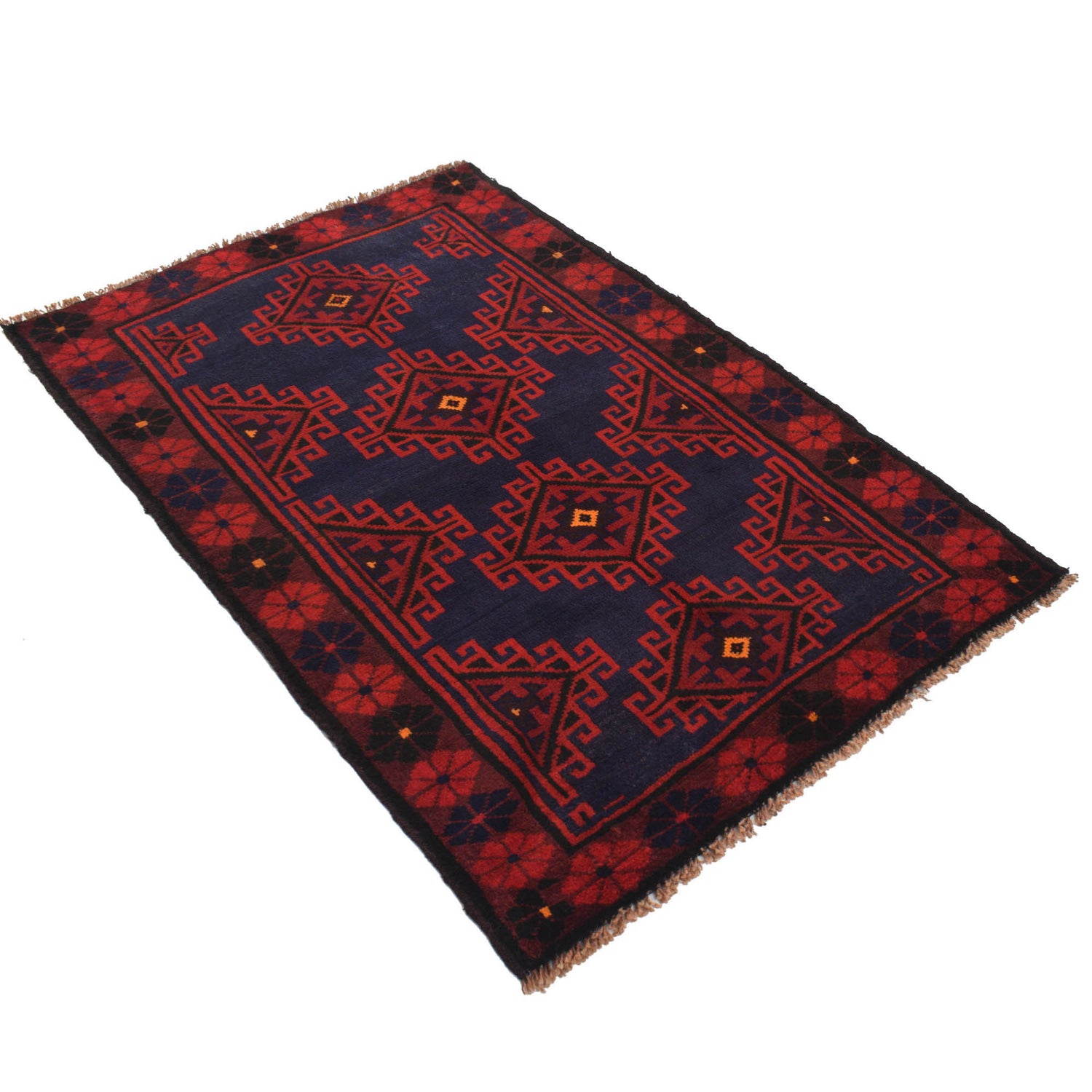 Hand Knotted Baluchi Rug 3' 3" x 4' 10" ft / 99 x 148 cm - No. B18868